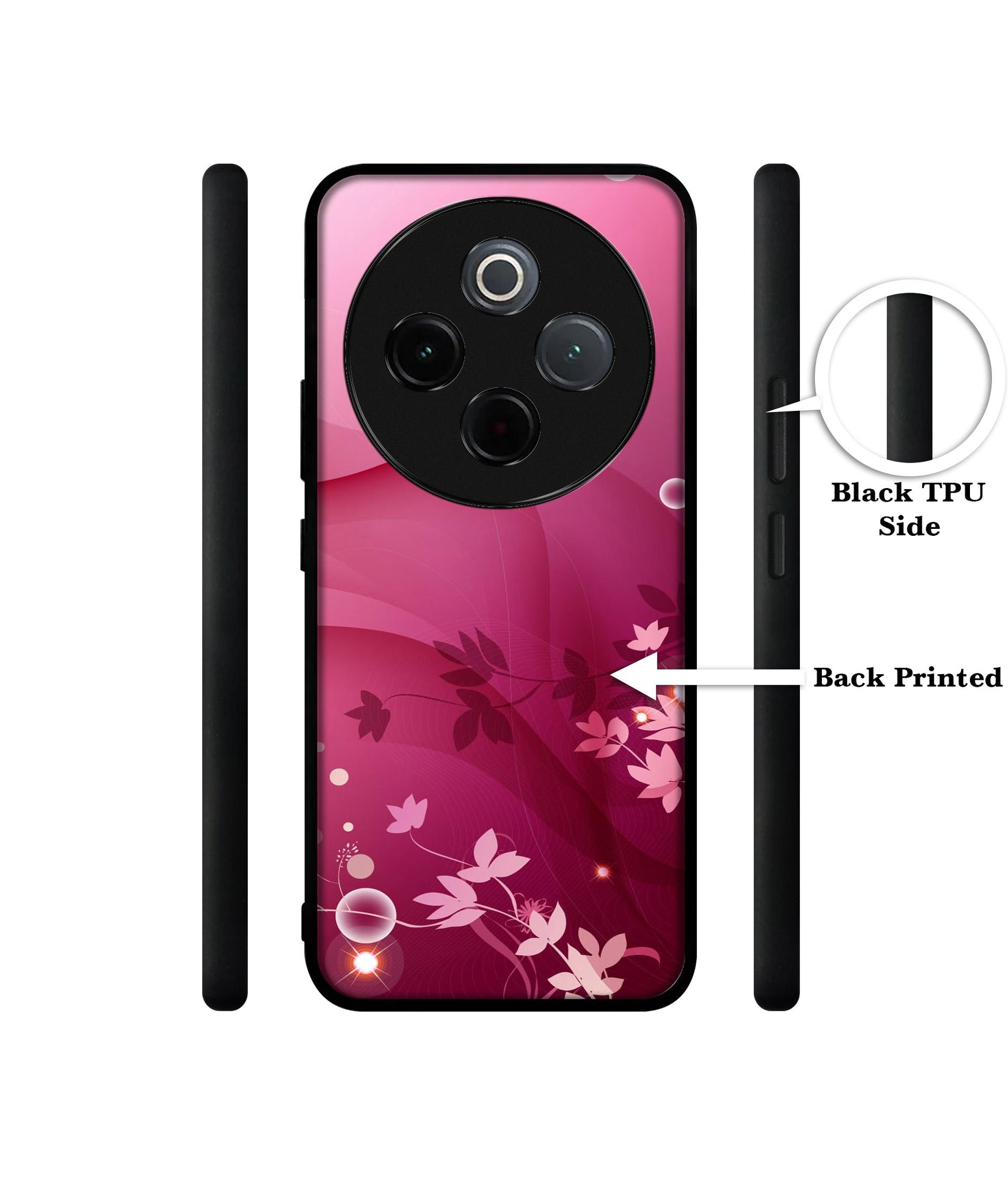 Pink Abstract Designer 2D Printed Back Case Cover for Vivo T4 5G / Y300 Pro 5G / Y300 Pro Plus 5G / iQOO Z10 5G