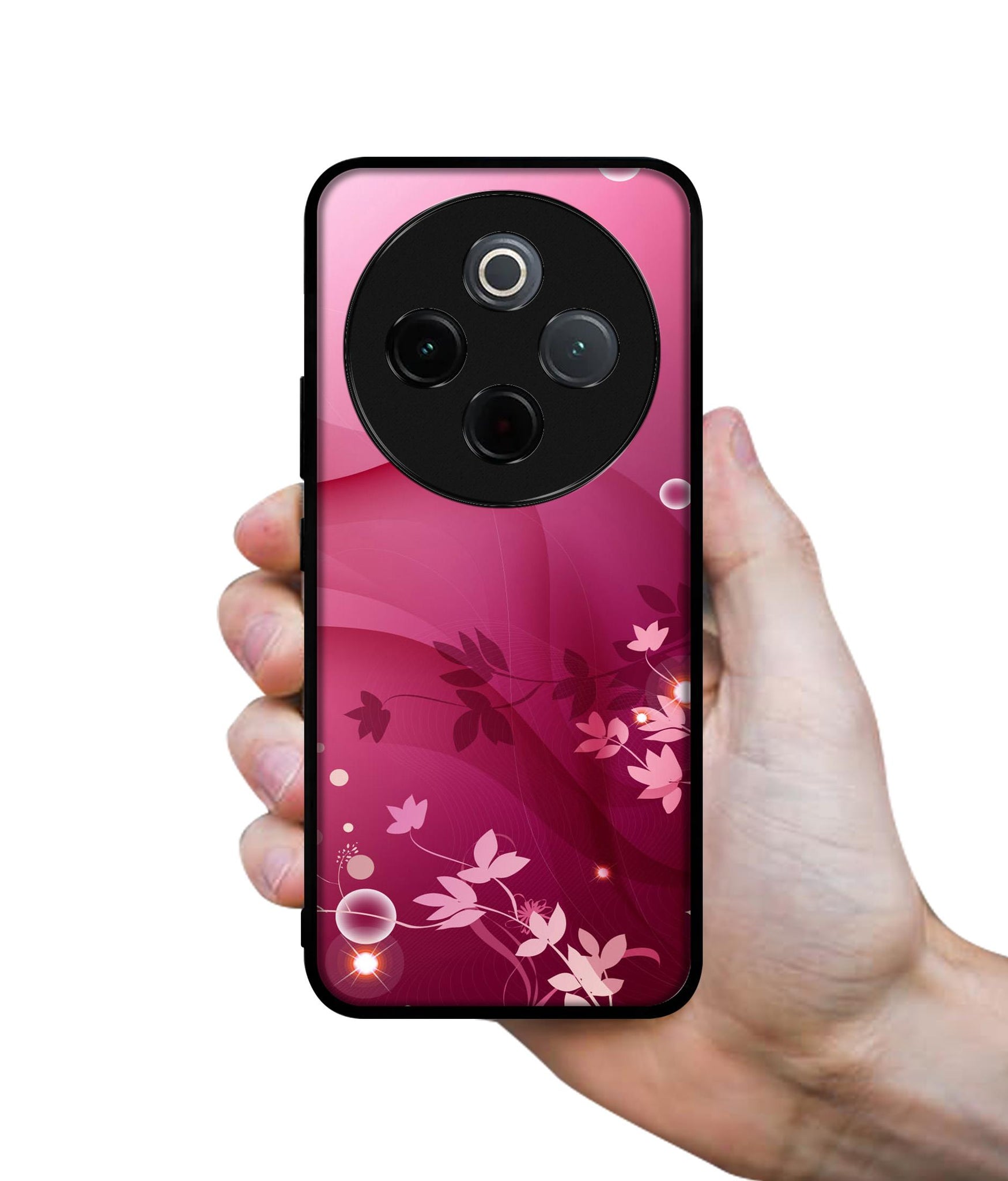 Pink Abstract Designer 2D Printed Back Case Cover for Vivo T4 5G / Y300 Pro 5G / Y300 Pro Plus 5G / iQOO Z10 5G