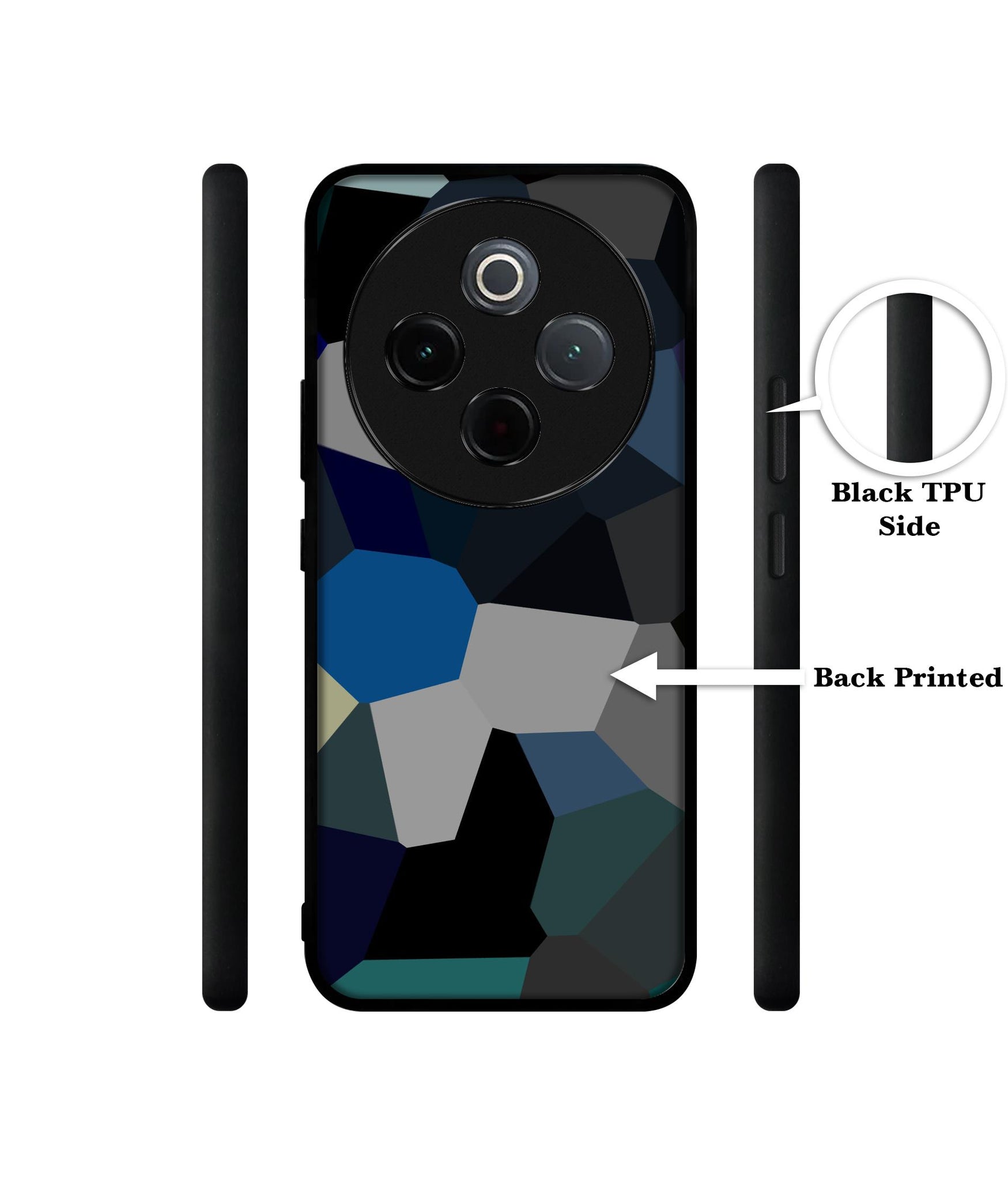 Mathematical Shape Designer 2D Printed Back Case Cover for Vivo T4 5G / Y300 Pro 5G / Y300 Pro Plus 5G / iQOO Z10 5G