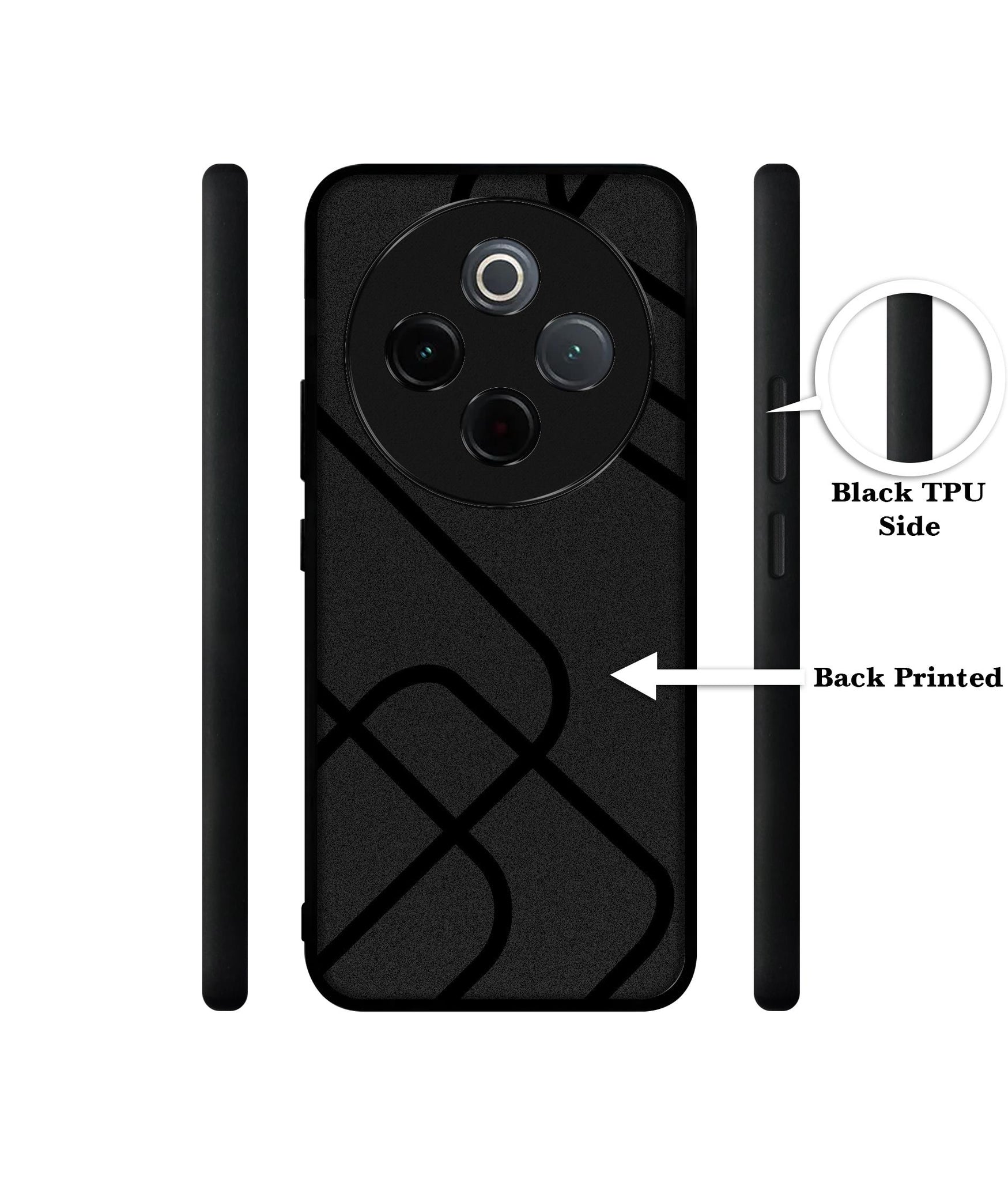 Zig-Zag Black Line Designer 2D Printed Back Case Cover for Vivo T4 5G / Y300 Pro 5G / Y300 Pro Plus 5G / iQOO Z10 5G