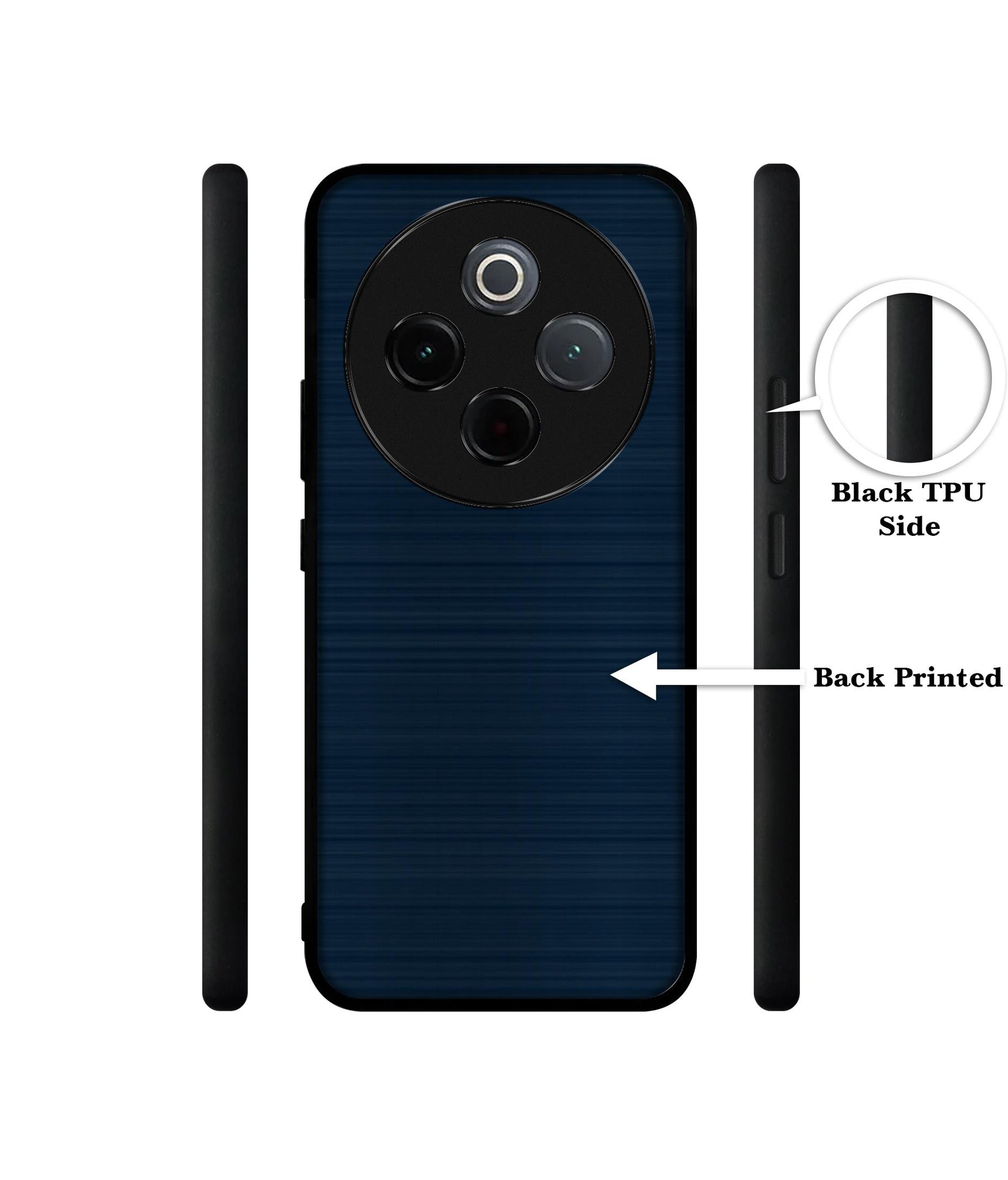 Blue Line Designer 2D Printed Back Case Cover for Vivo T4 5G / Y300 Pro 5G / Y300 Pro Plus 5G / iQOO Z10 5G
