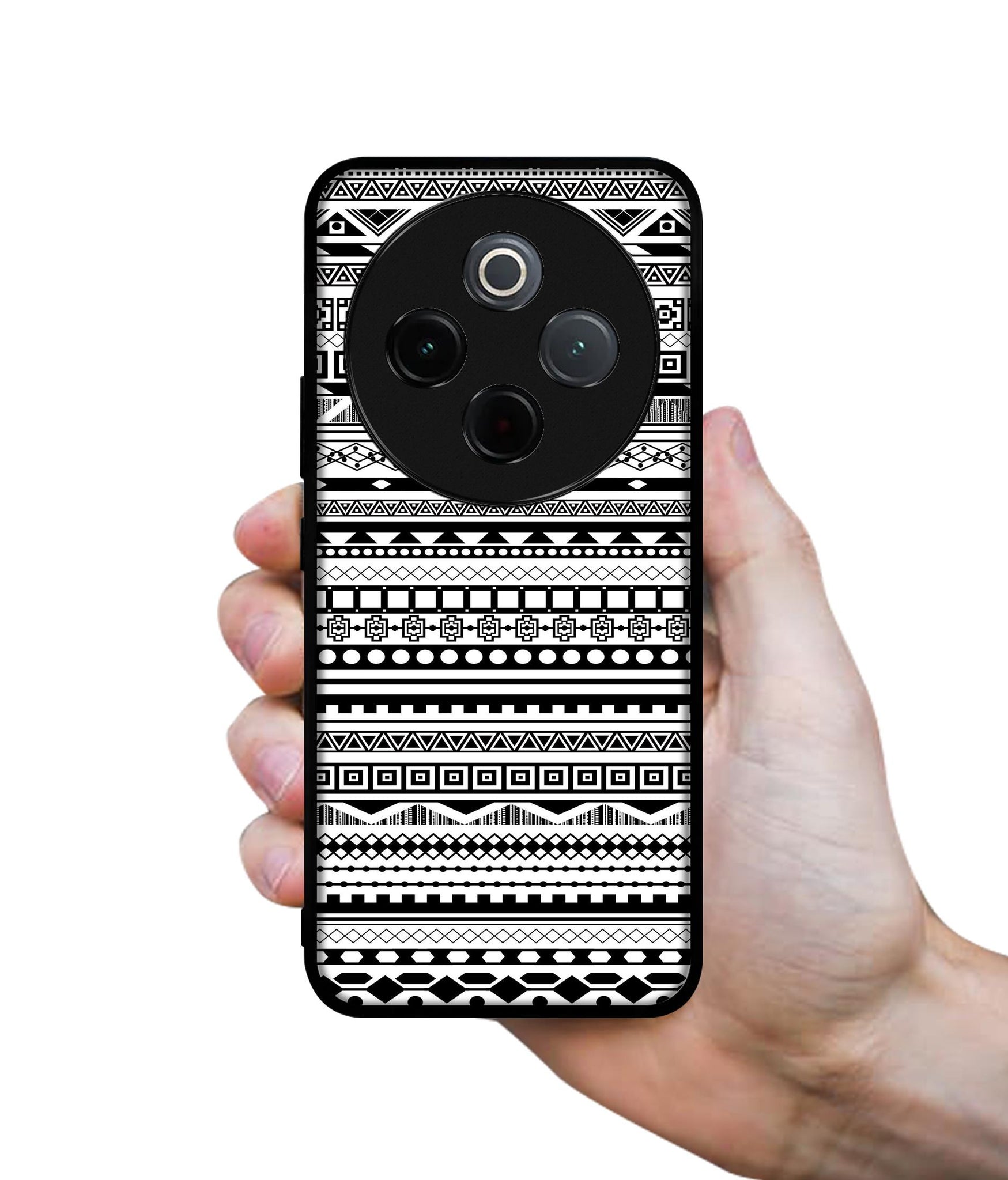 Black & White Patterns Designer 2D Printed Back Case Cover for Vivo T4 5G / Y300 Pro 5G / Y300 Pro Plus 5G / iQOO Z10 5G