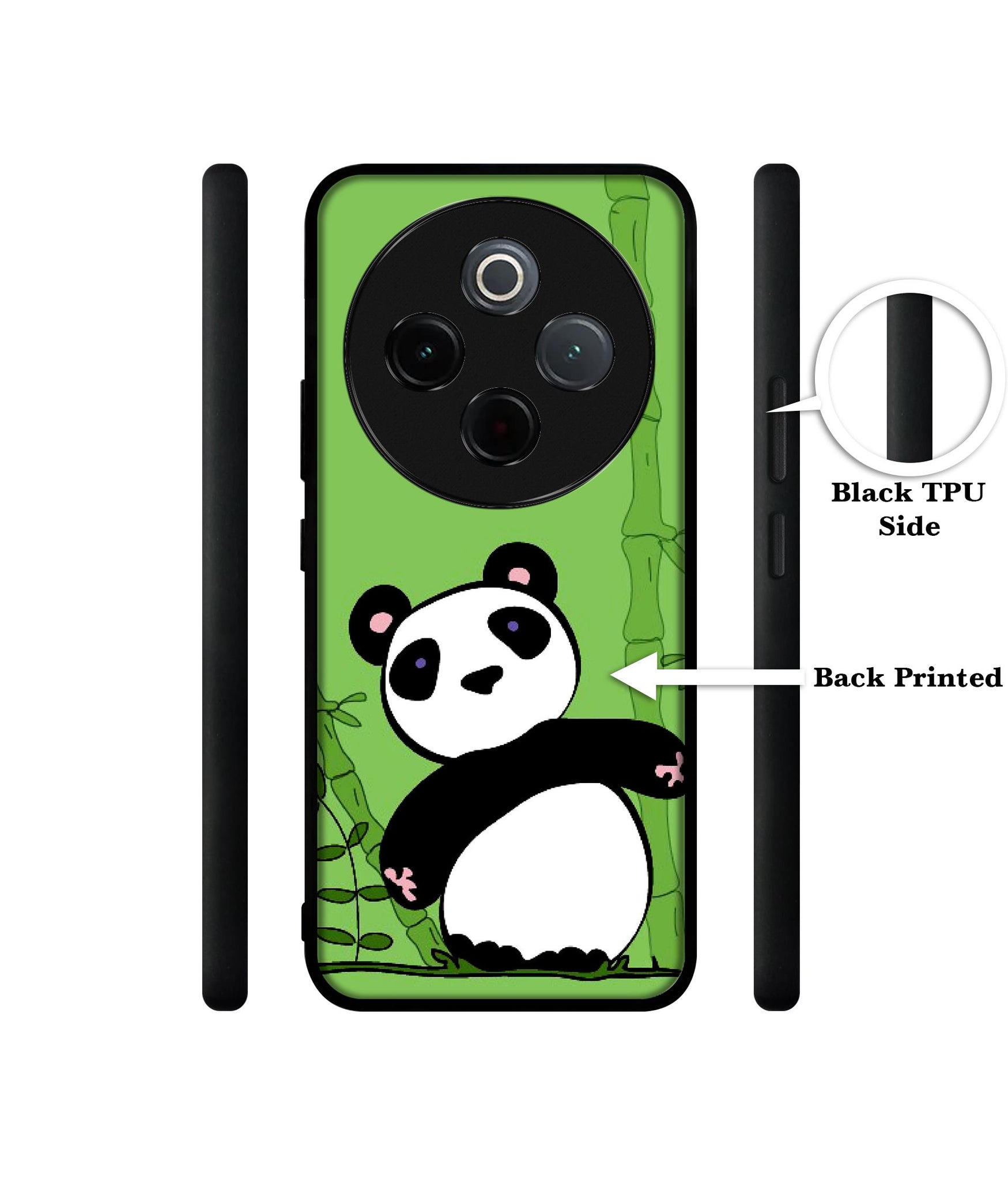 Panda with Bamboo Designer 2D Printed Back Case Cover for Vivo T4 5G / Y300 Pro 5G / Y300 Pro Plus 5G / iQOO Z10 5G
