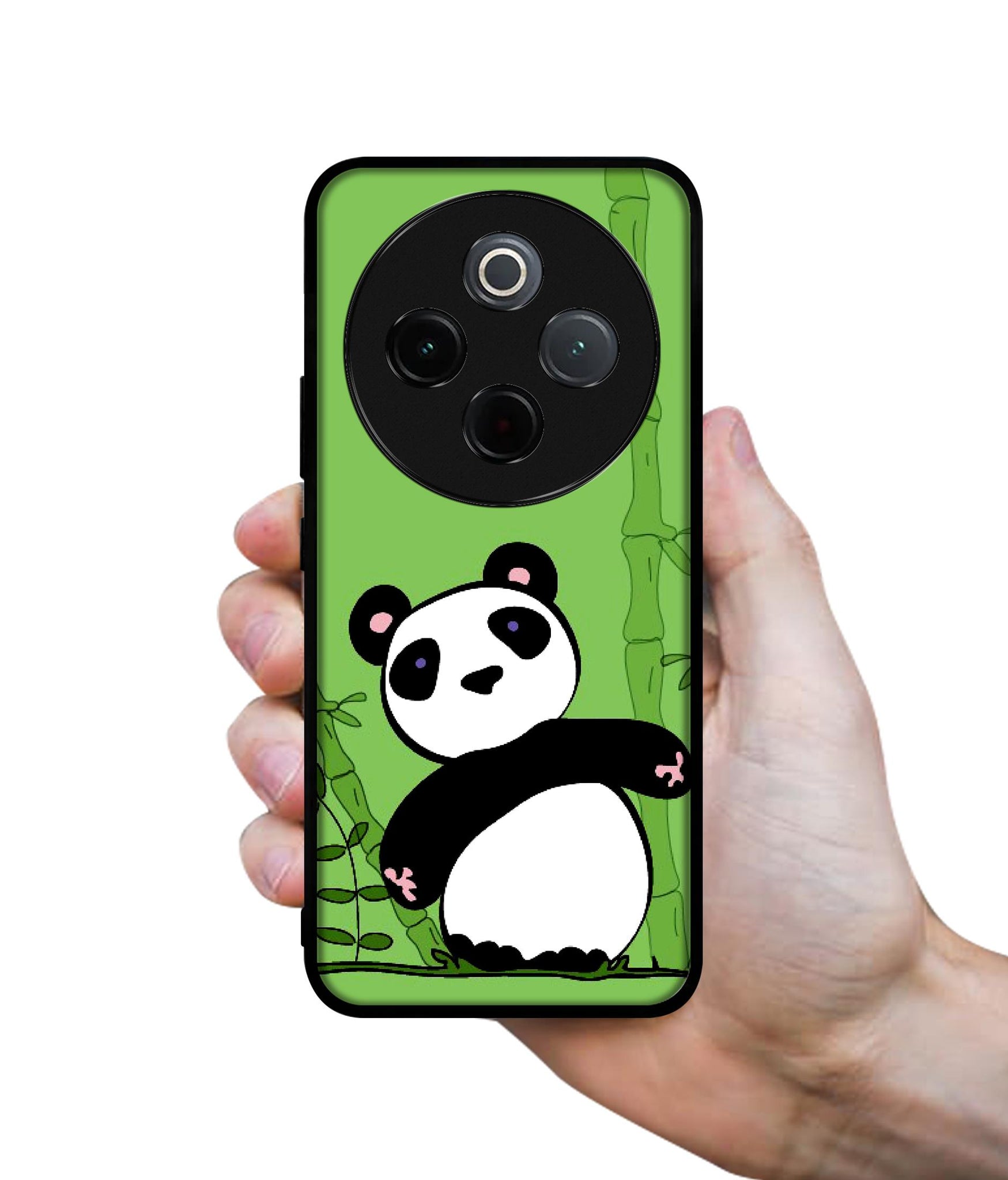 Panda with Bamboo Designer 2D Printed Back Case Cover for Vivo T4 5G / Y300 Pro 5G / Y300 Pro Plus 5G / iQOO Z10 5G