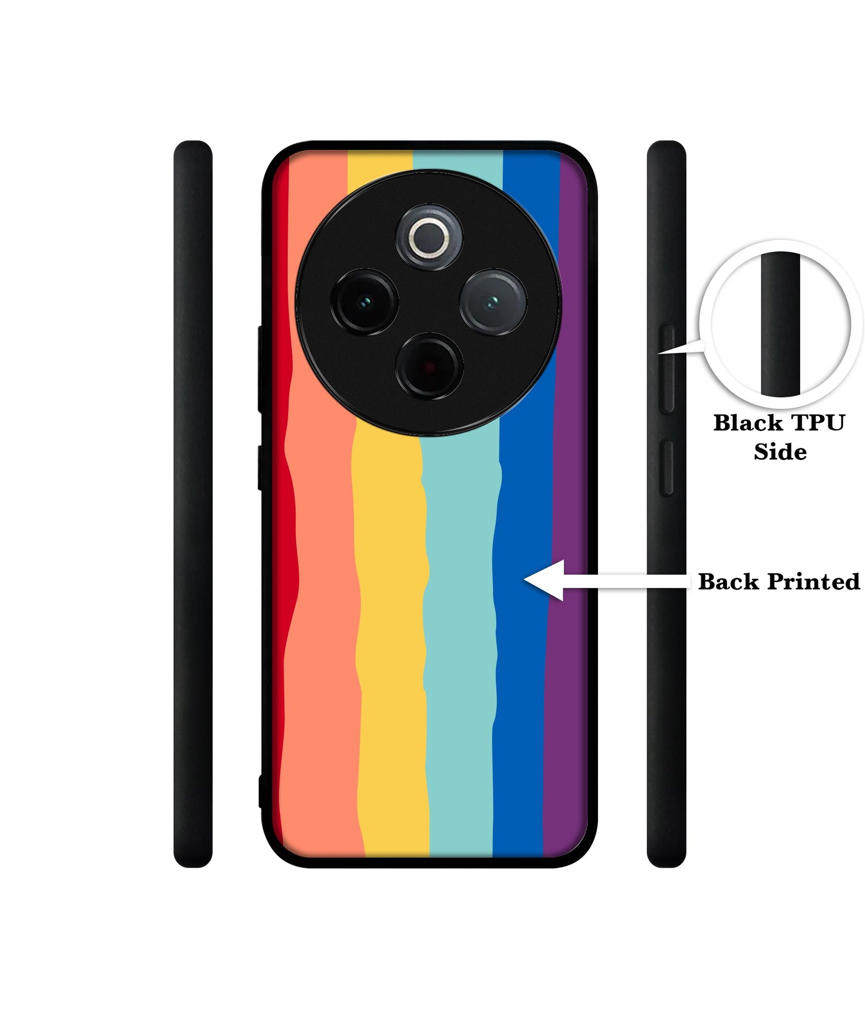 Rainbow Designer 2D Printed Back Case Cover for Vivo T4 5G / Y300 Pro 5G / Y300 Pro Plus 5G / iQOO Z10 5G