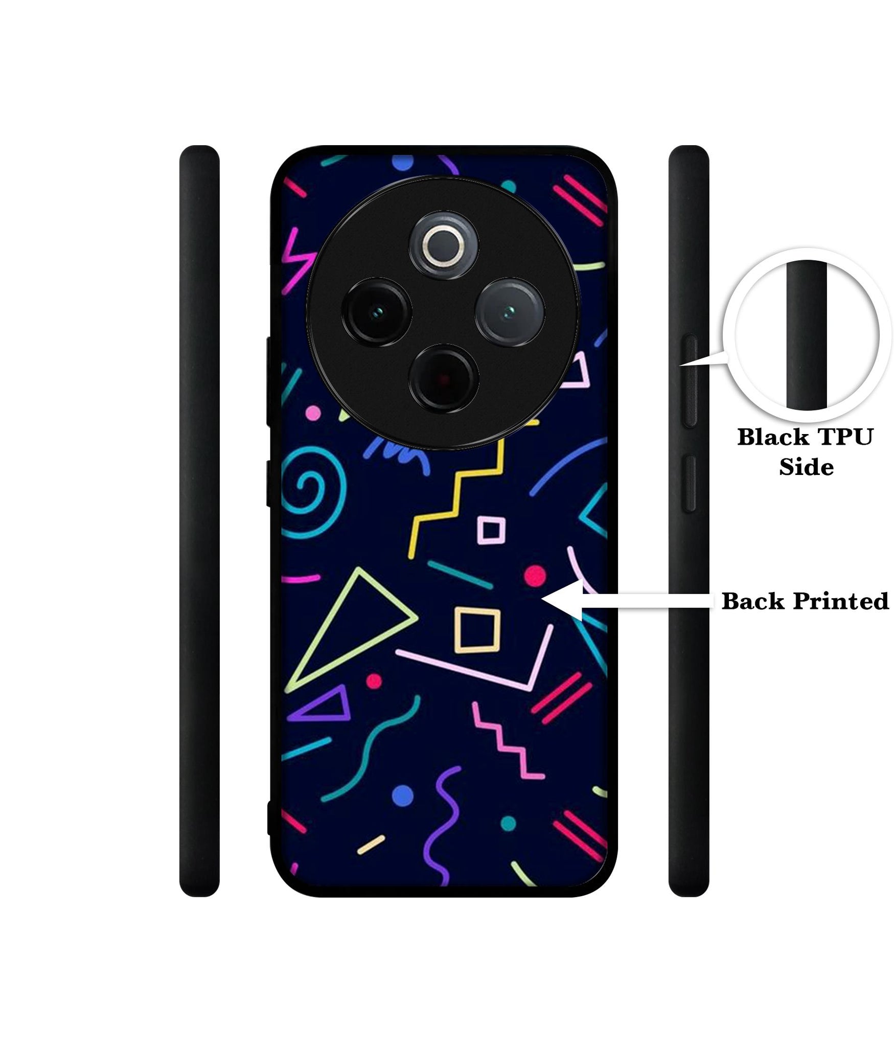 Retro Abstract Designer 2D Printed Back Case Cover for Vivo T4 5G / Y300 Pro 5G / Y300 Pro Plus 5G / iQOO Z10 5G
