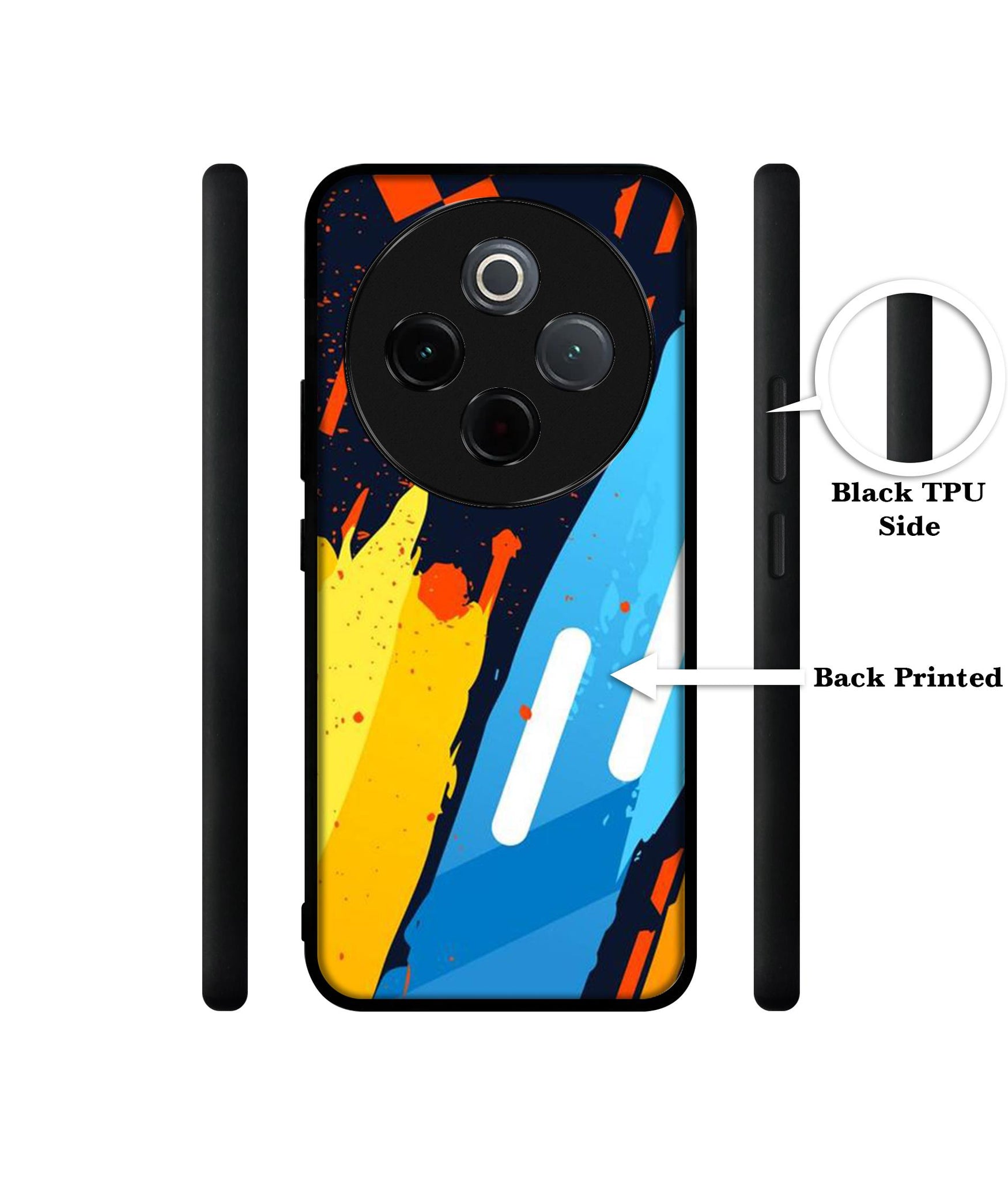 Abstract Stripes Geometric Figures Designer 2D Printed Back Case Cover for Vivo T4 5G / Y300 Pro 5G / Y300 Pro Plus 5G / iQOO Z10 5G