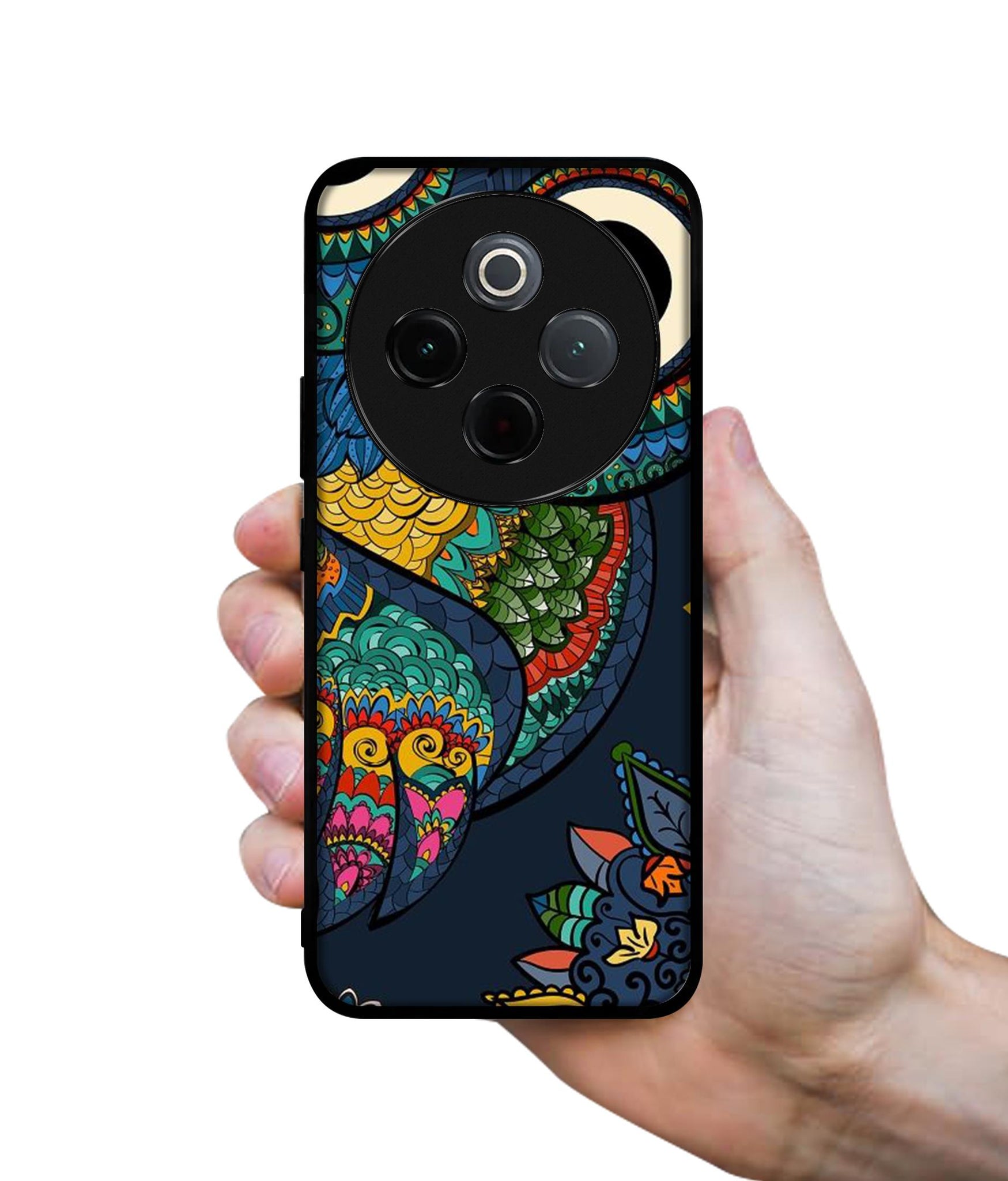 Owl Illustration Designer 2D Printed Back Case Cover for Vivo T4 5G / Y300 Pro 5G / Y300 Pro Plus 5G / iQOO Z10 5G