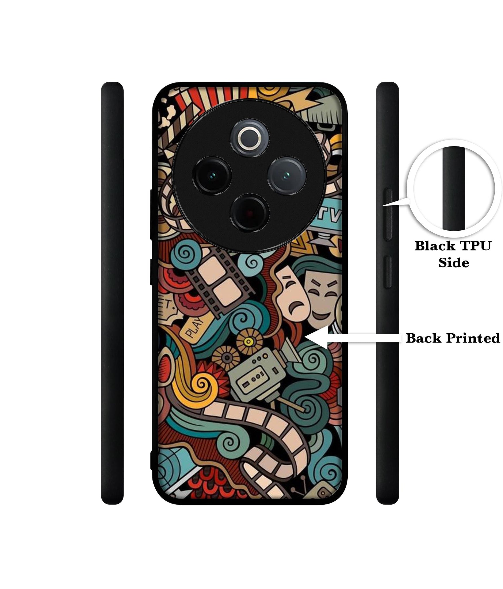 Movies Designer 2D Printed Back Case Cover for Vivo T4 5G / Y300 Pro 5G / Y300 Pro Plus 5G / iQOO Z10 5G