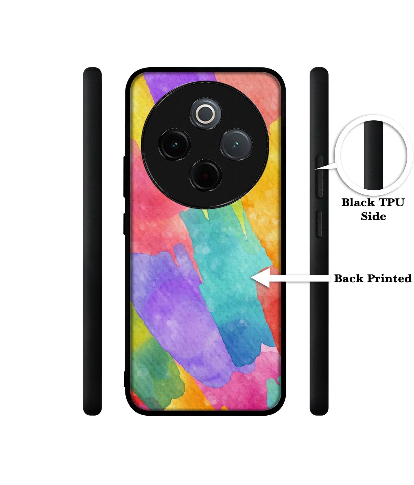 Water Paint Colorful Abstract Designer 2D Printed Back Case Cover for Vivo T4 5G / Y300 Pro 5G / Y300 Pro Plus 5G / iQOO Z10 5G