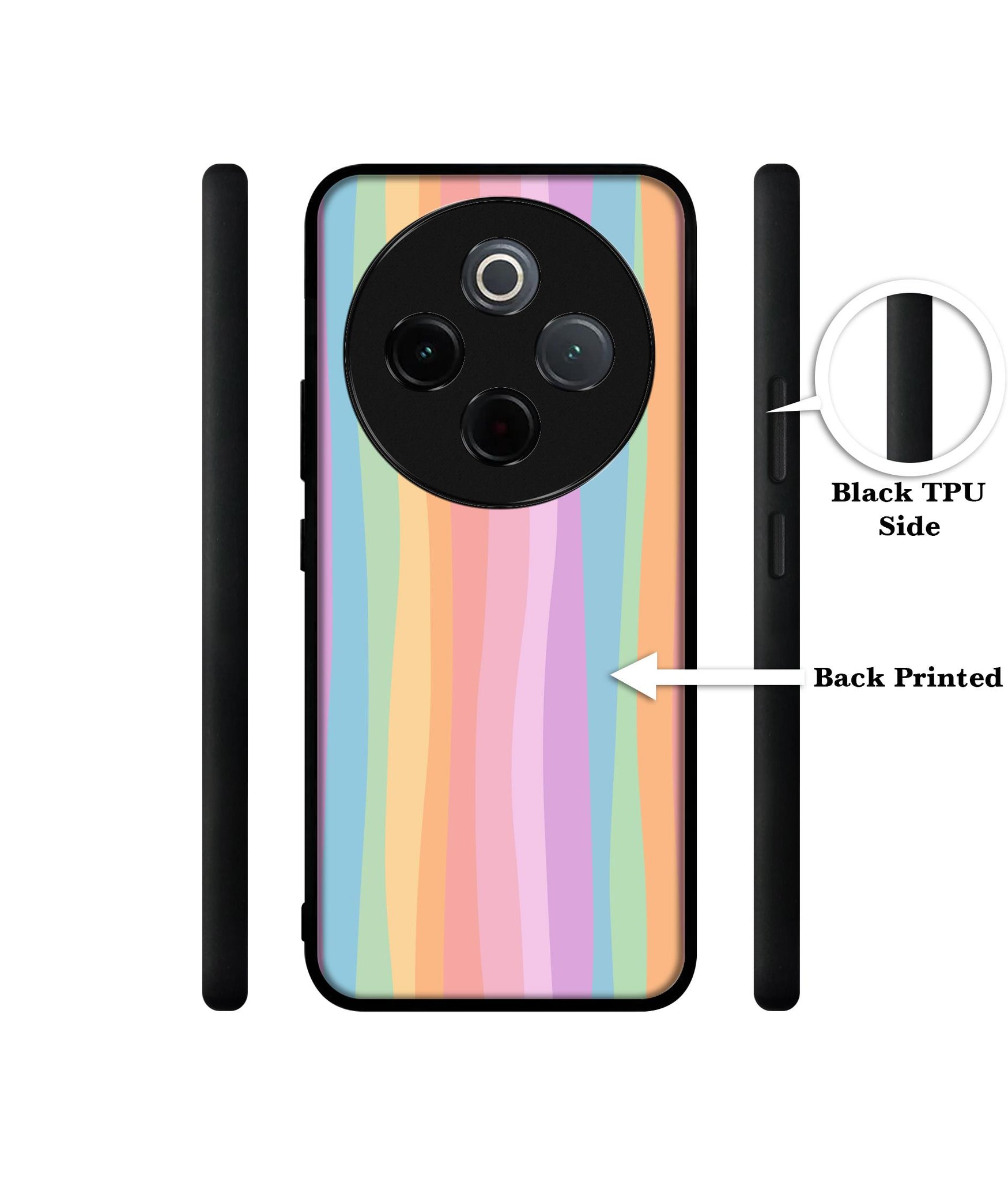 Cool Rainbow Designer 2D Printed Back Case Cover for Vivo T4 5G / Y300 Pro 5G / Y300 Pro Plus 5G / iQOO Z10 5G