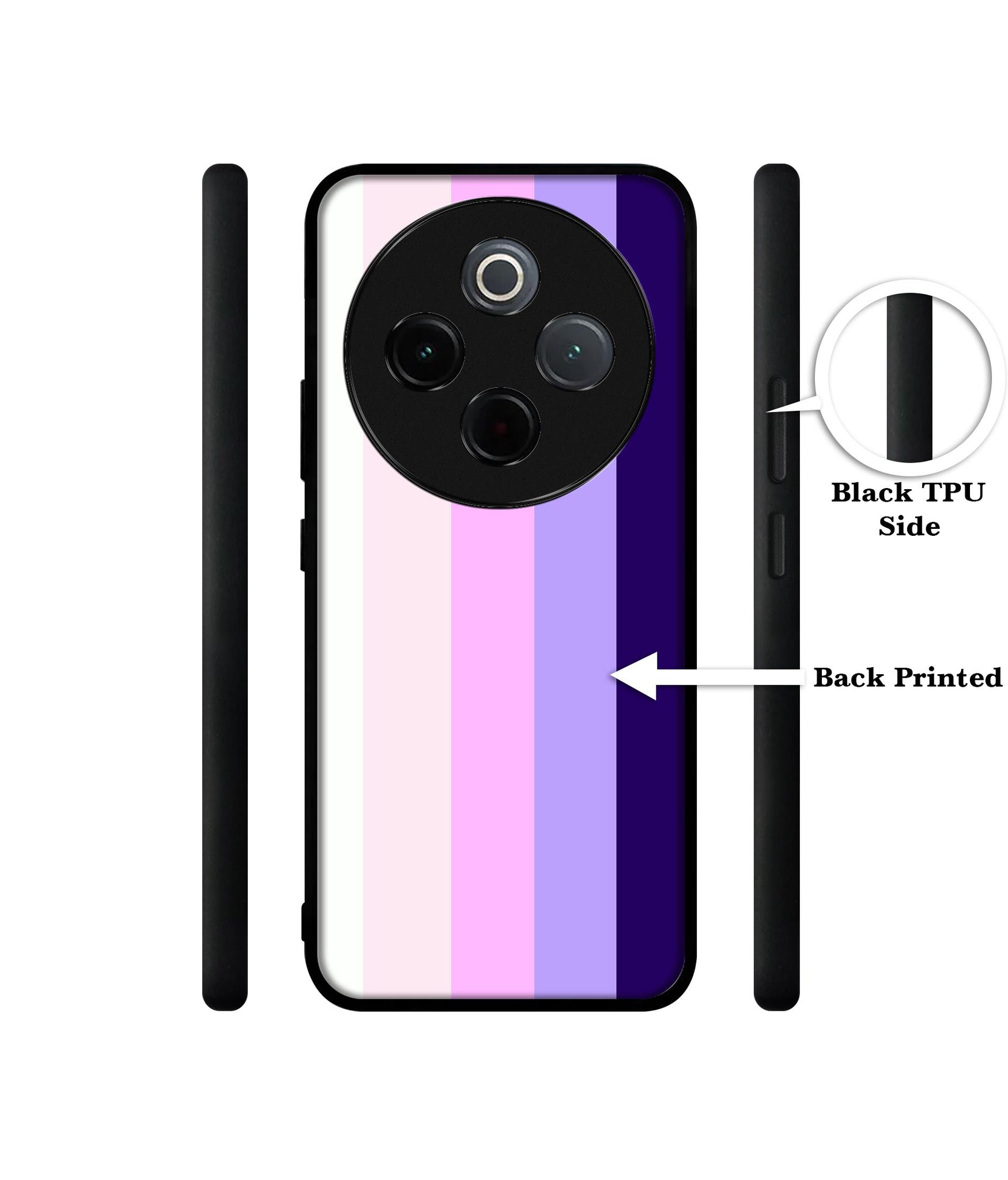 Pink and Purple Lines Designer 2D Printed Back Case Cover for Vivo T4 5G / Y300 Pro 5G / Y300 Pro Plus 5G / iQOO Z10 5G