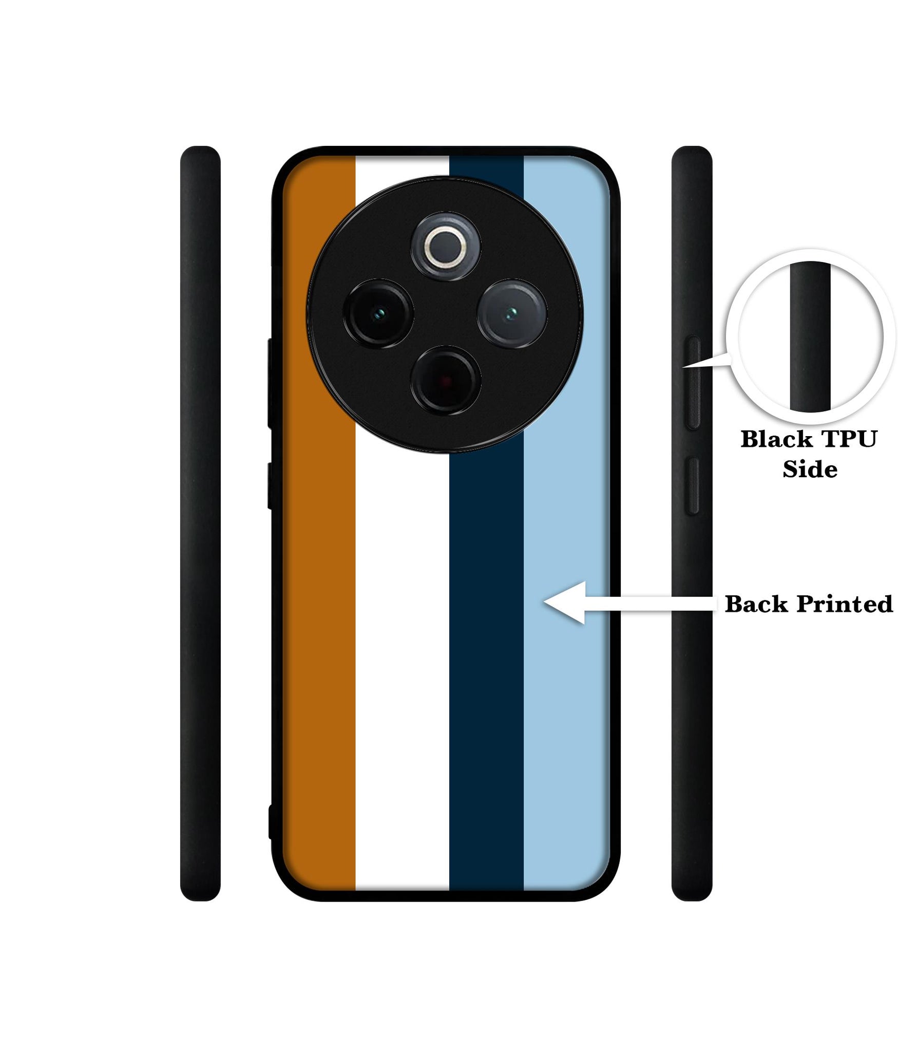 Color Stripes Designer 2D Printed Back Case Cover for Vivo T4 5G / Y300 Pro 5G / Y300 Pro Plus 5G / iQOO Z10 5G