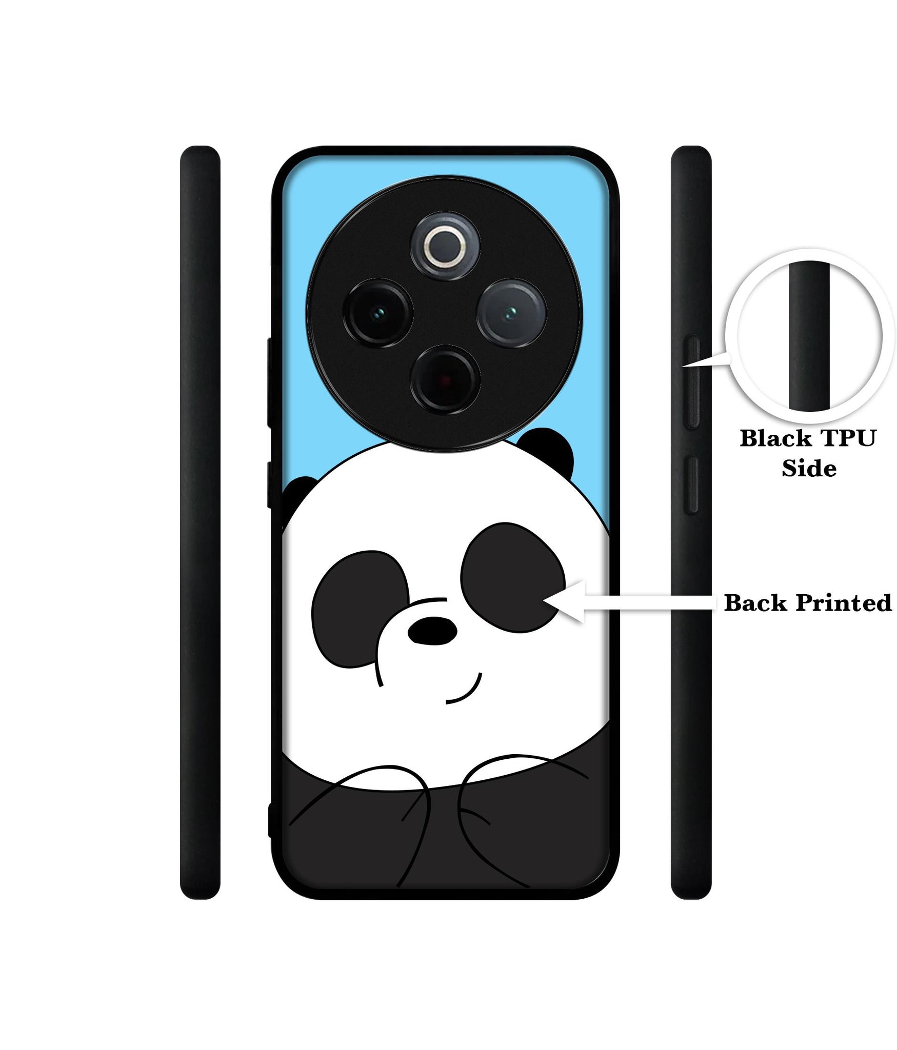 Cute Panda Designer 2D Printed Back Case Cover for Vivo T4 5G / Y300 Pro 5G / Y300 Pro Plus 5G / iQOO Z10 5G