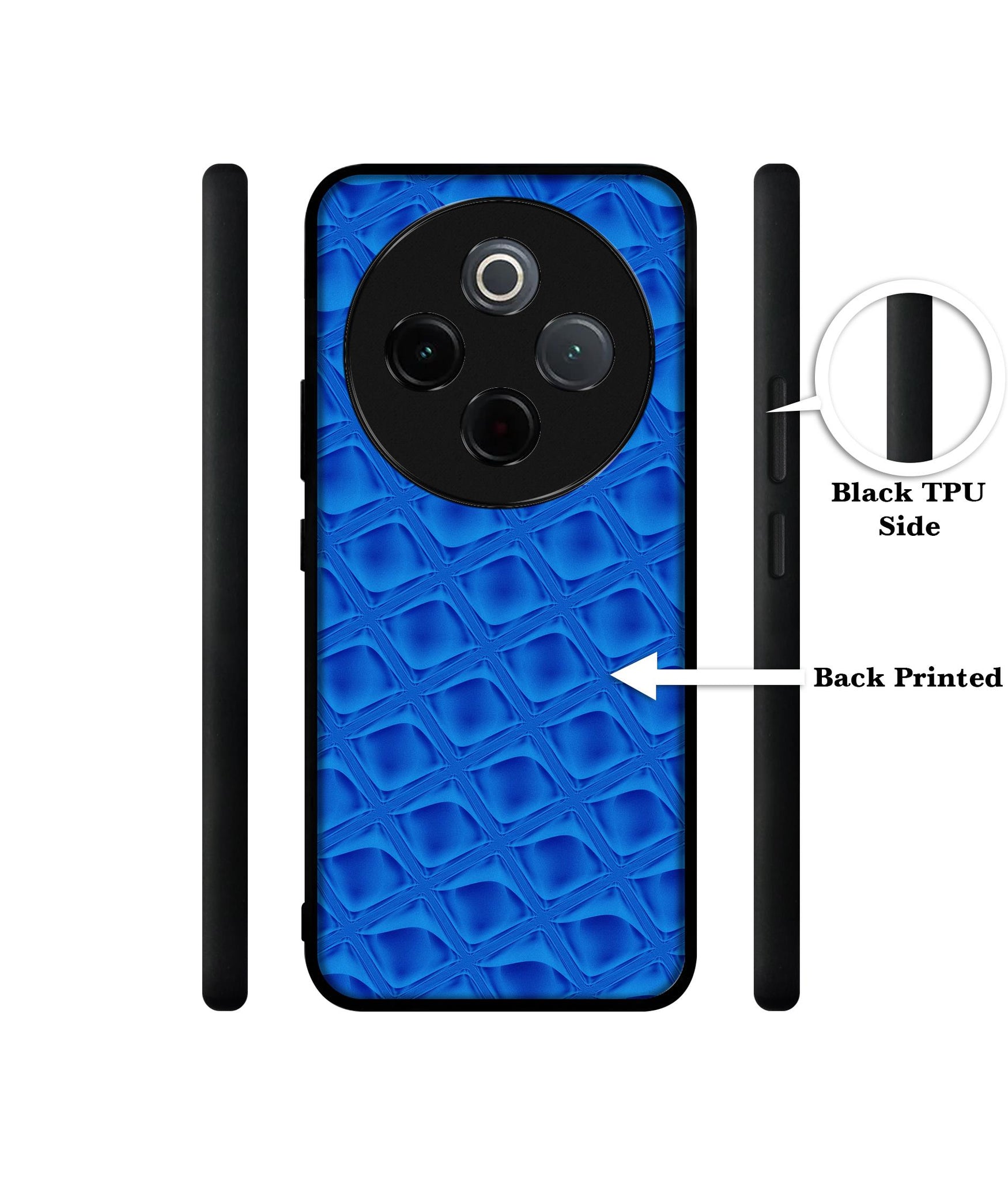Blue Diamond Designer 2D Printed Back Case Cover for Vivo T4 5G / Y300 Pro 5G / Y300 Pro Plus 5G / iQOO Z10 5G
