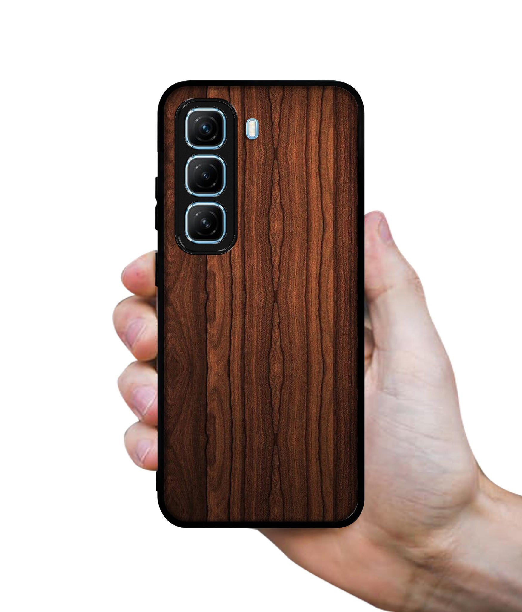 Brown Wooden Texture Designer 2D Printed Back Case Cover for Infinix Hot 50 5G
