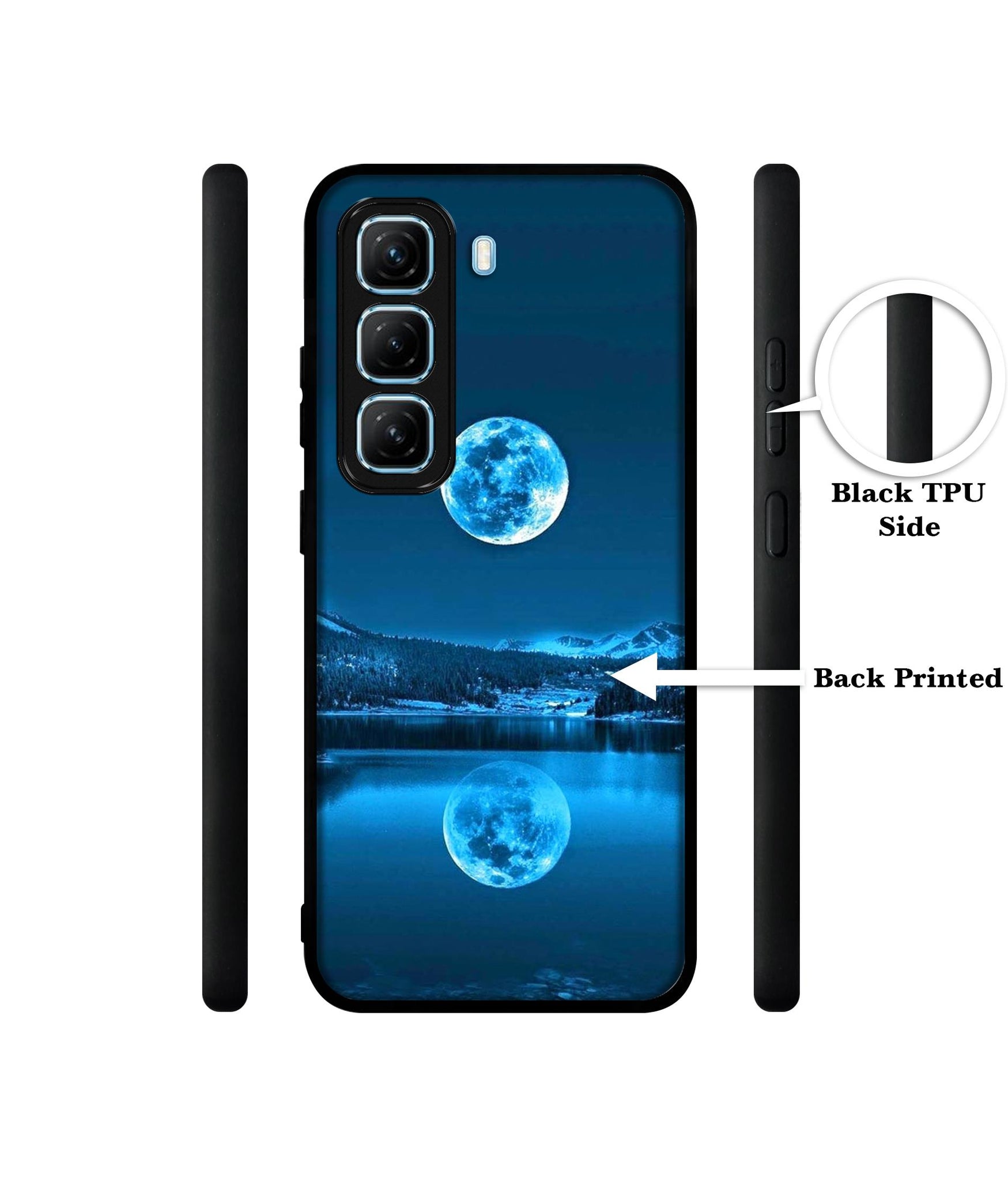 Awesome Moon Designer 2D Printed Back Case Cover for Infinix Hot 50 5G