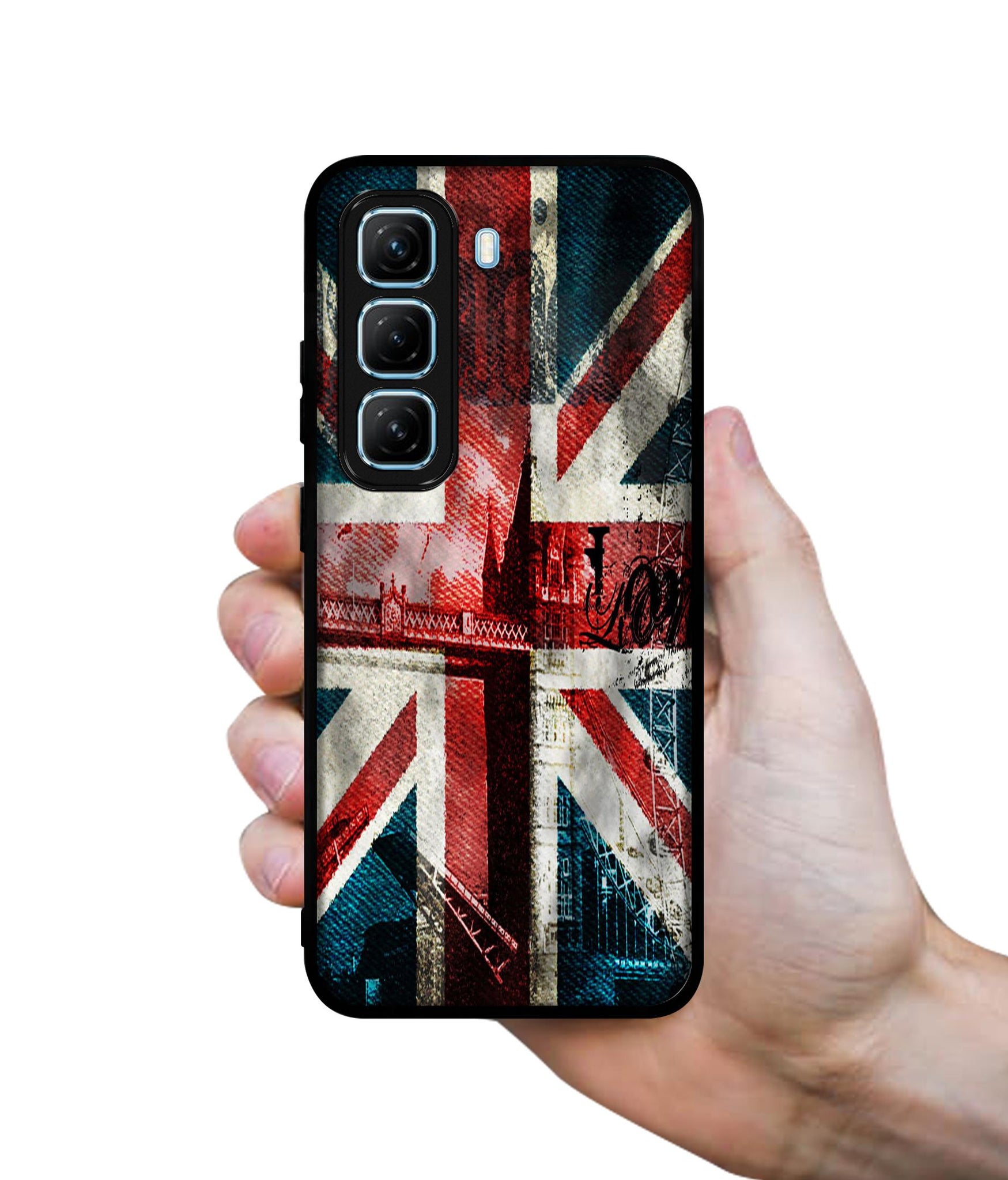 London Flag wallpaper Designer 2D Printed Back Case Cover for Infinix Hot 50 5G