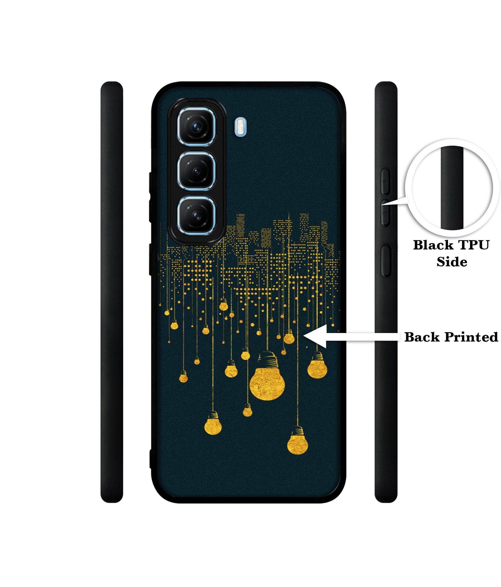 City Light Pattern Designer 2D Printed Back Case Cover for Infinix Hot 50 5G