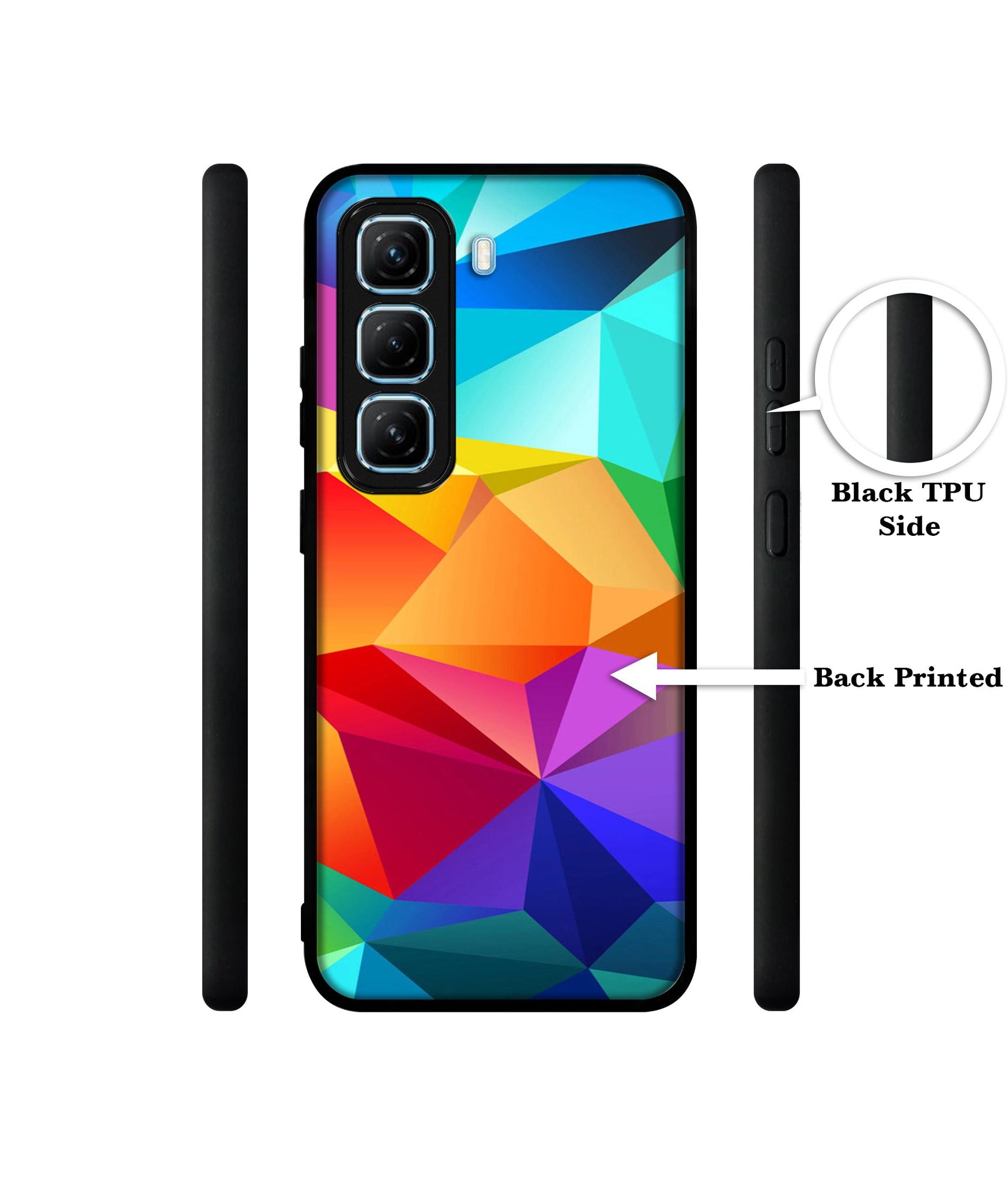 Colorful Pattern Designer 2D Printed Back Case Cover for Infinix Hot 50 5G