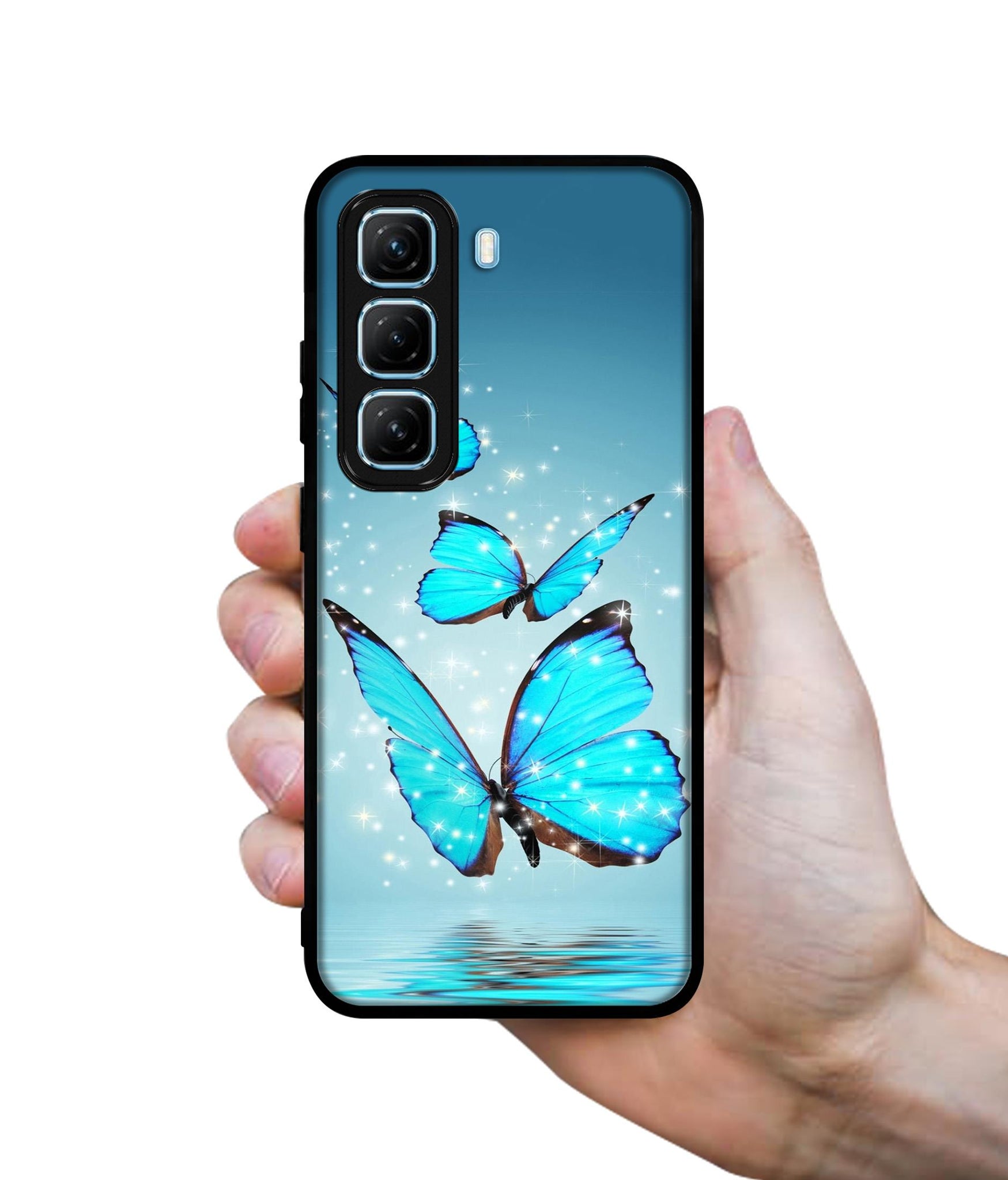 Flying Butterflies Designer 2D Printed Back Case Cover for Infinix Hot 50 5G