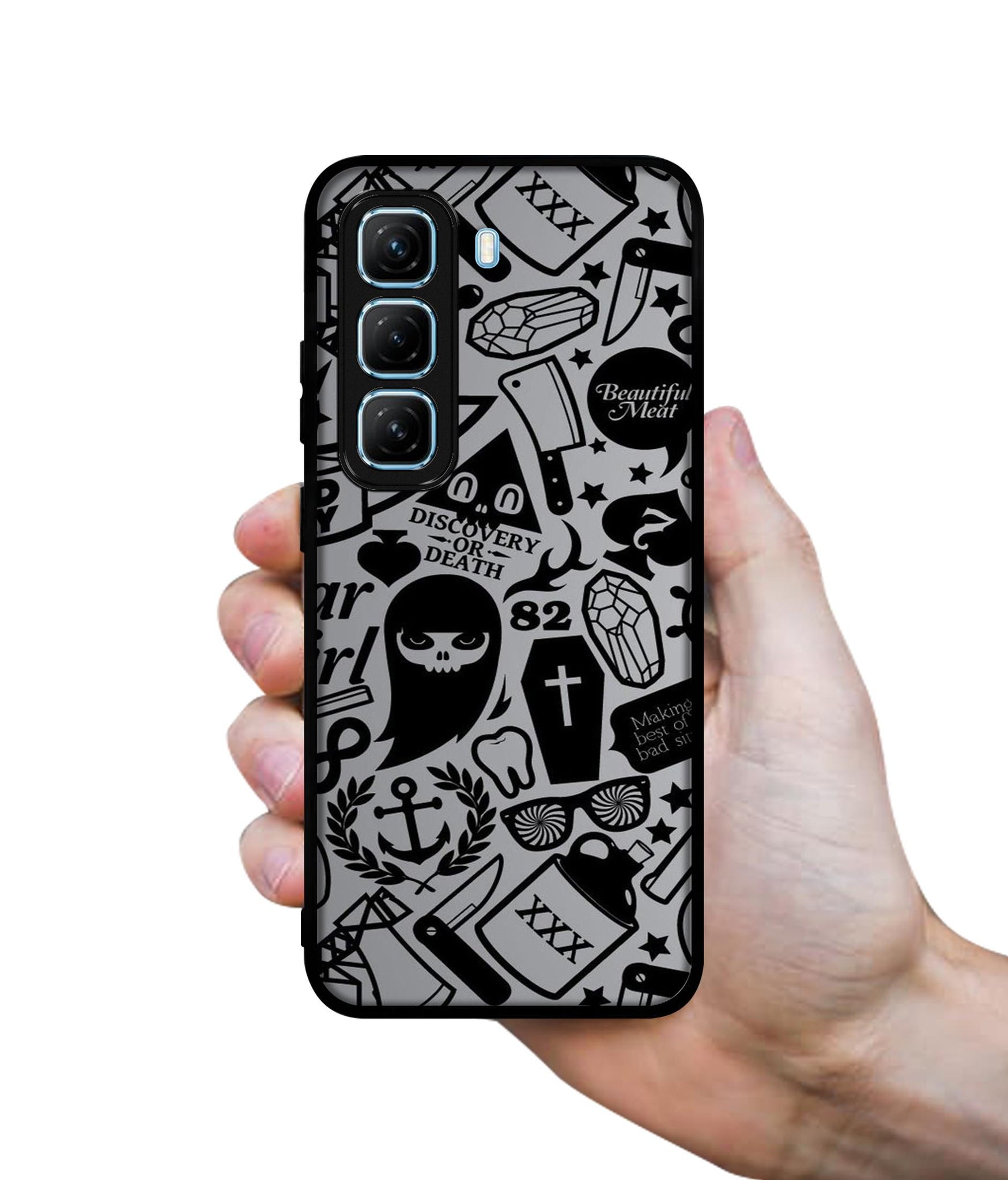 Discover Or Death Designer 2D Printed Back Case Cover for Infinix Hot 50 5G