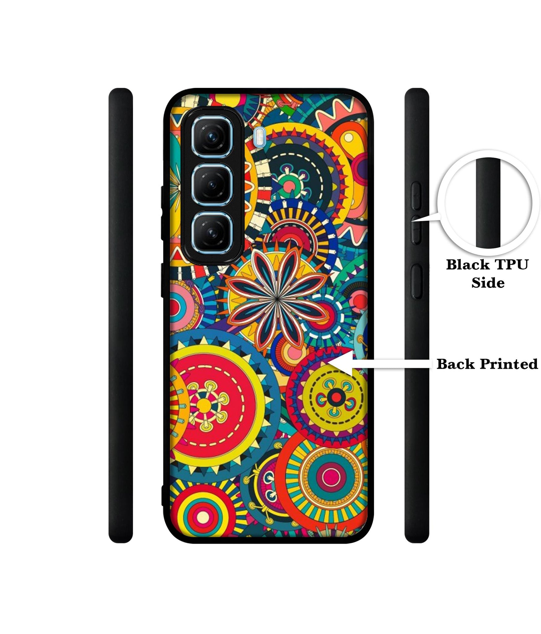 Ring Pattern Print Designer 2D Printed Back Case Cover for Infinix Hot 50 5G