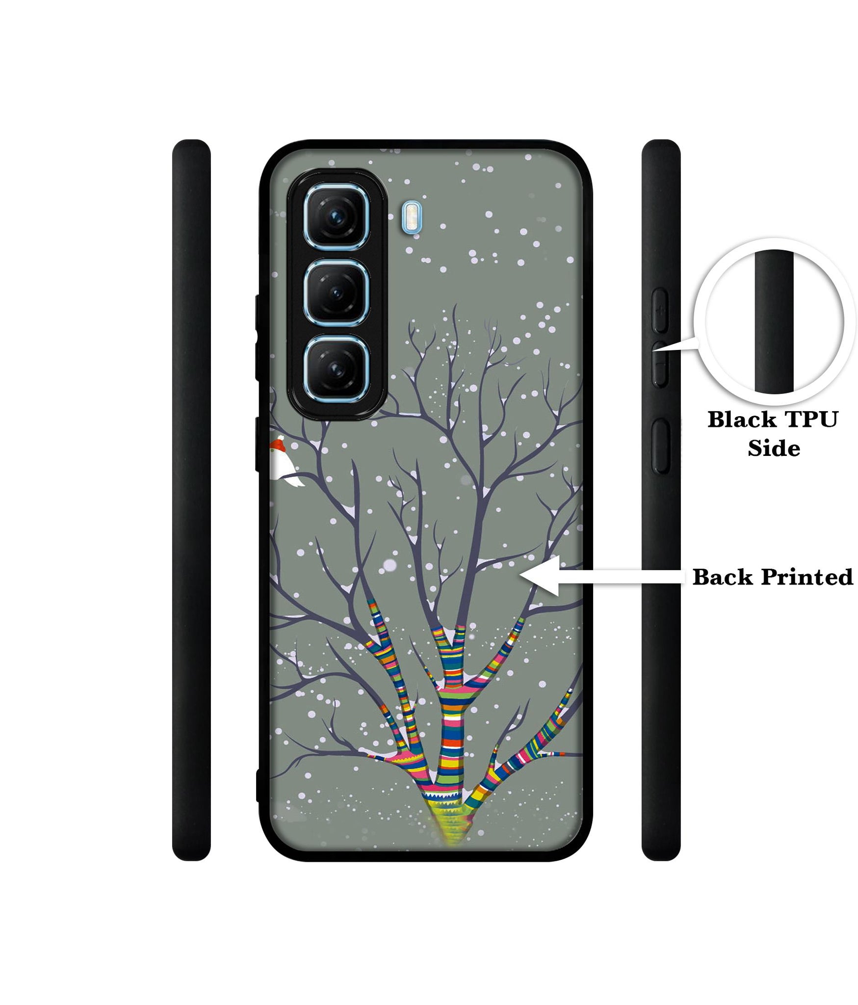 Winter Pattern Print Designer 2D Printed Back Case Cover for Infinix Hot 50 5G