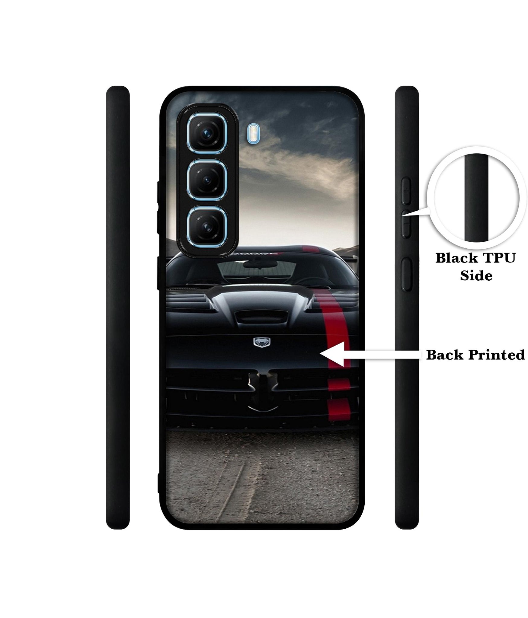 Sports Car Pattern Designer 2D Printed Back Case Cover for Infinix Hot 50 5G