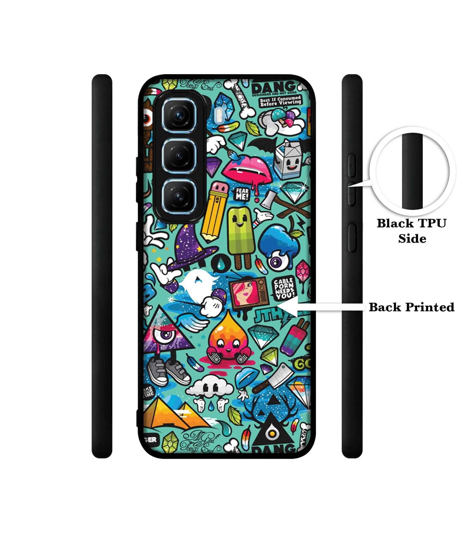 Crazy Designer 2D Printed Back Case Cover for Infinix Hot 50 5G