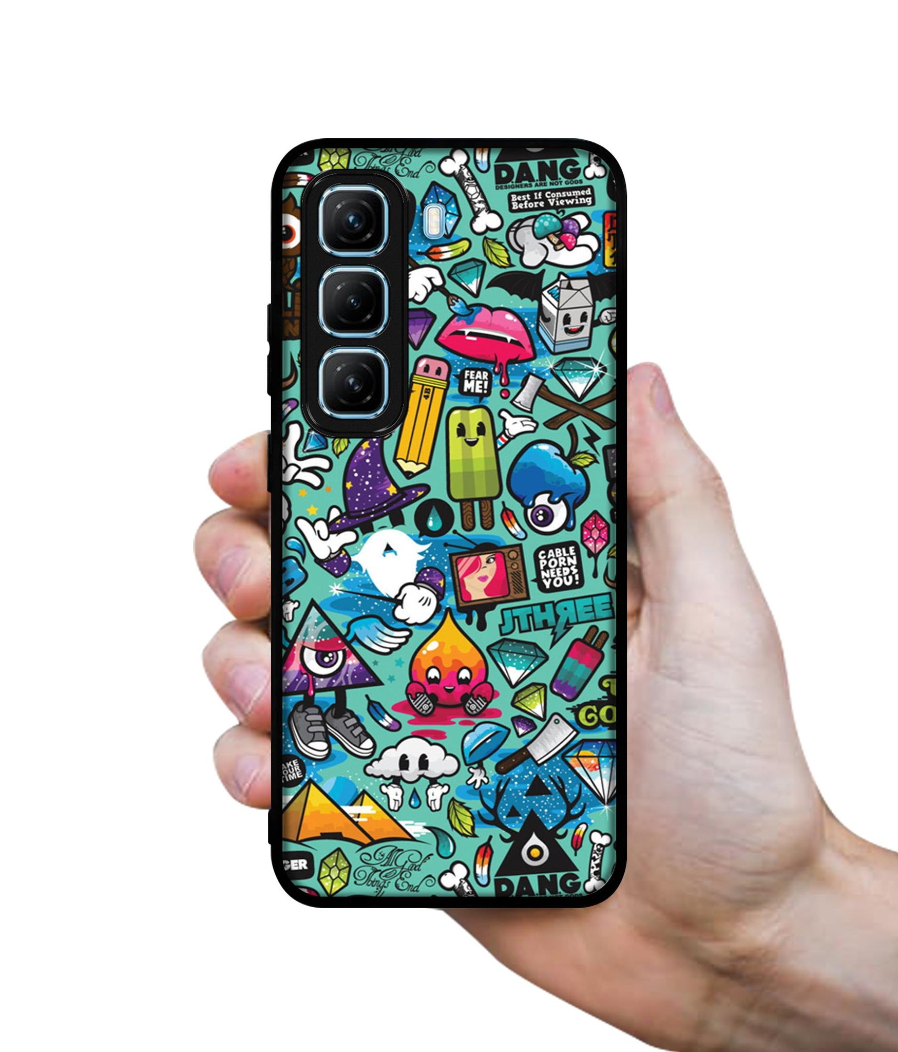 Crazy Designer 2D Printed Back Case Cover for Infinix Hot 50 5G