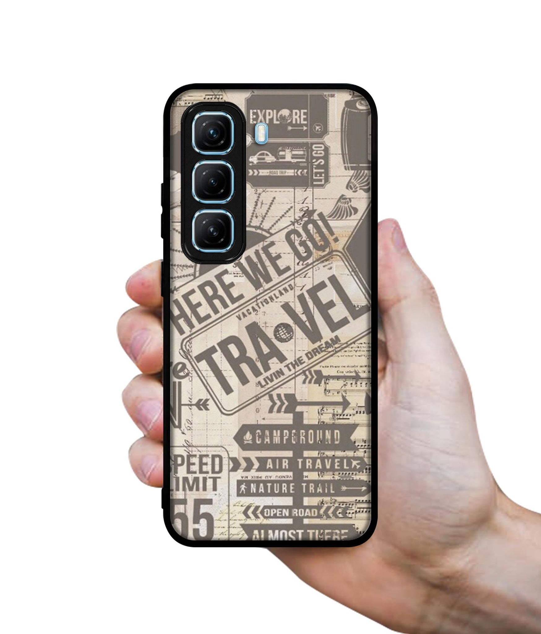 Travel Designer 2D Printed Back Case Cover for Infinix Hot 50 5G