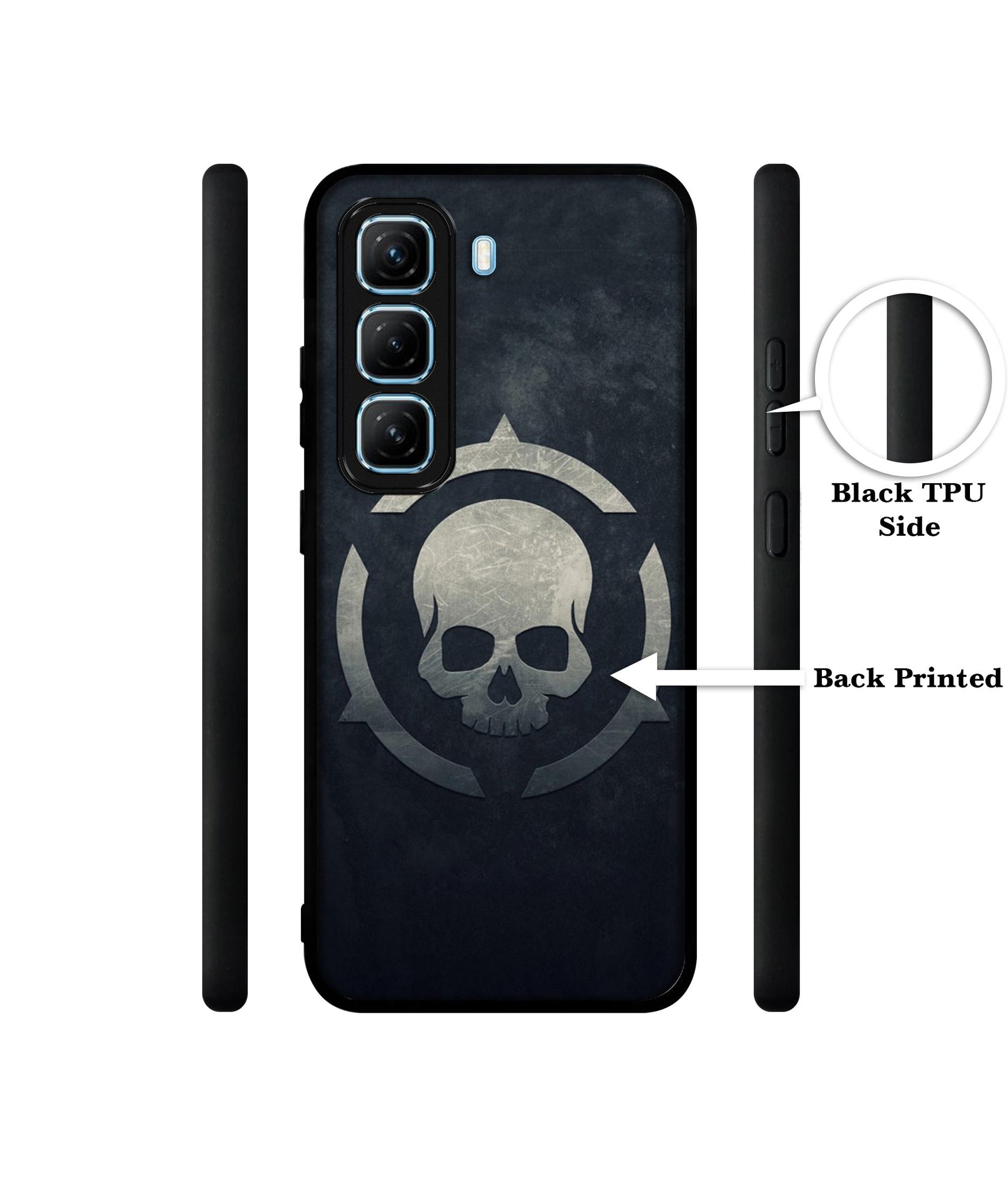 Skull Pattern Print Designer 2D Printed Back Case Cover for Infinix Hot 50 5G