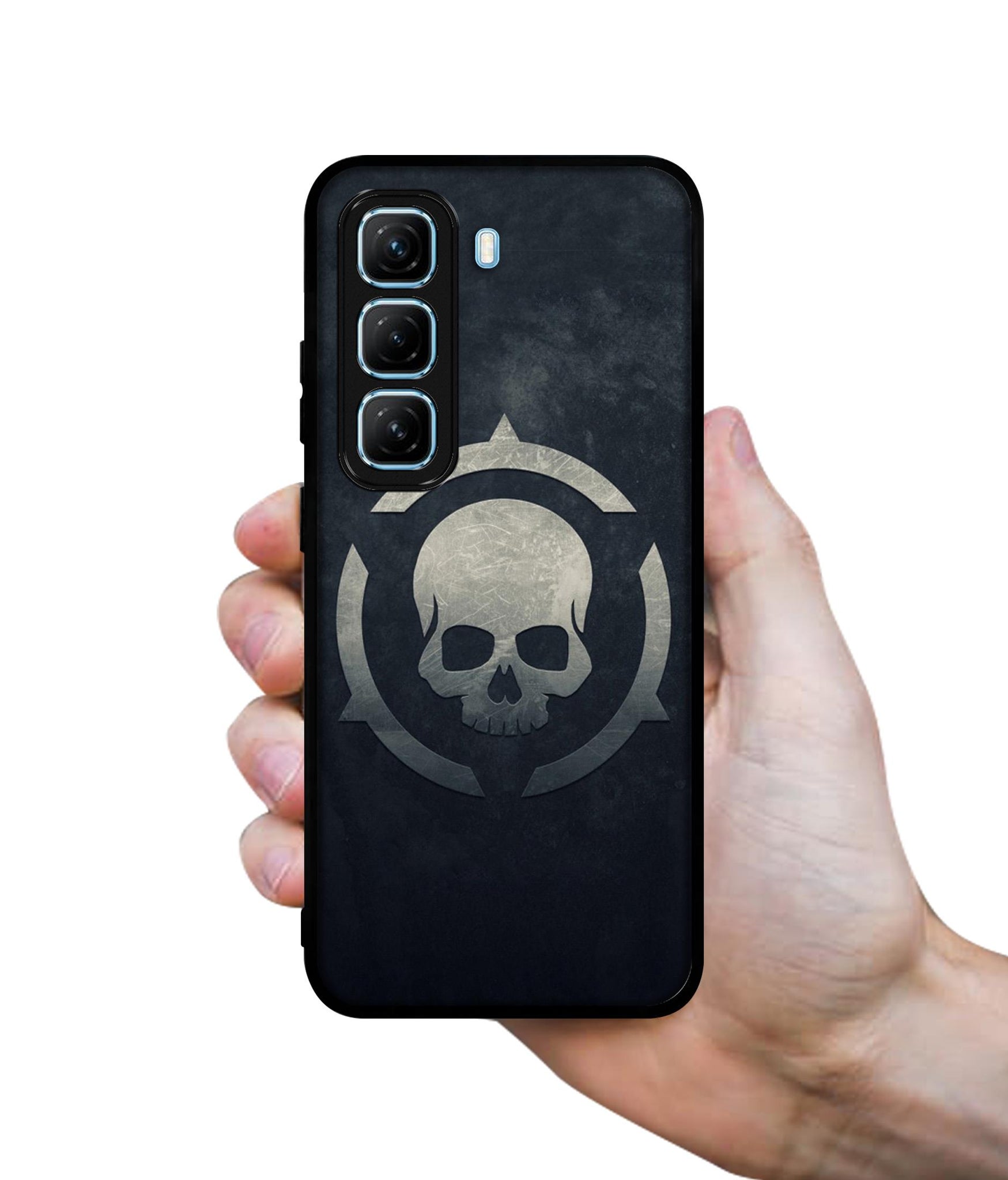 Skull Pattern Print Designer 2D Printed Back Case Cover for Infinix Hot 50 5G