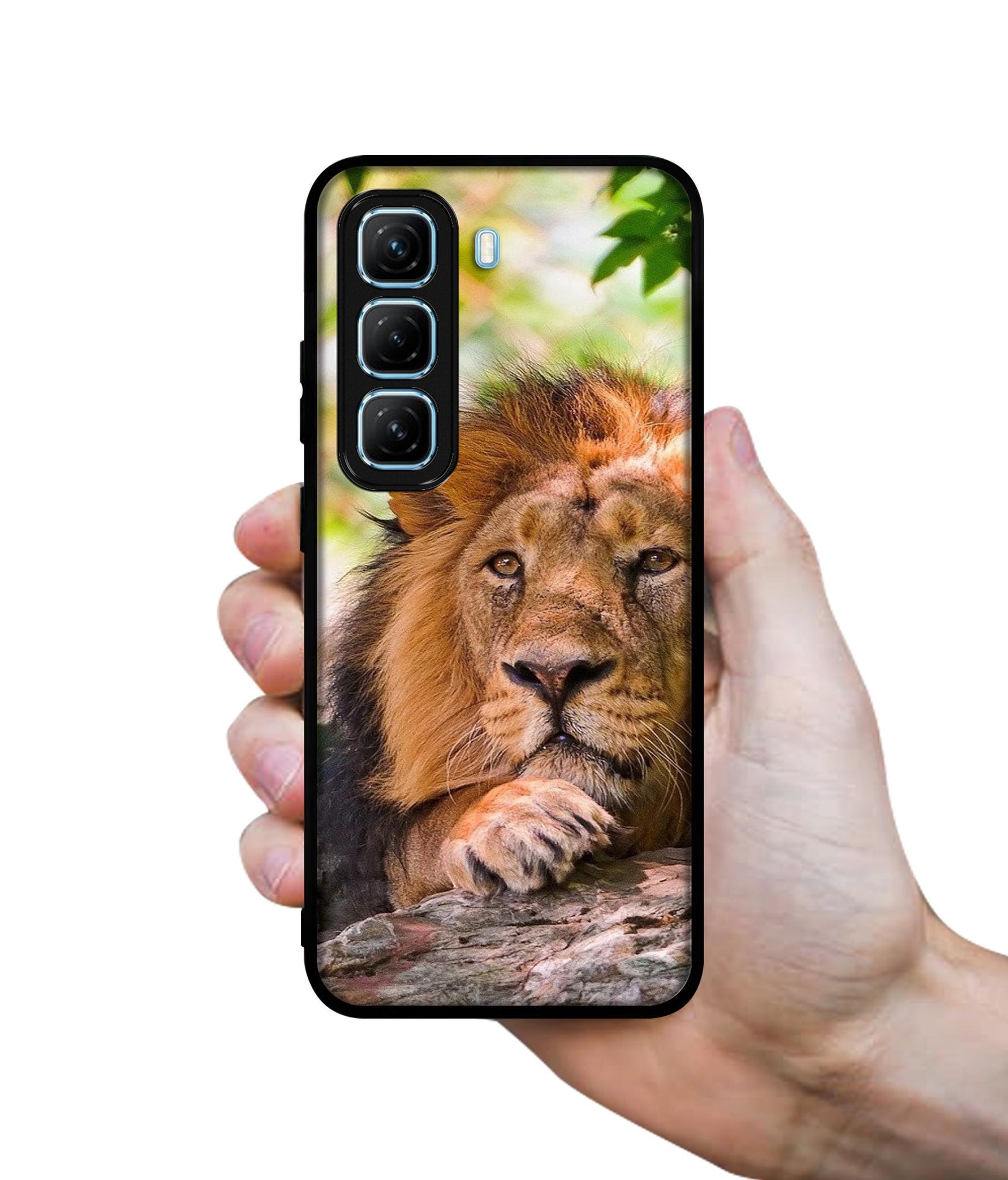 Tiger Pattern Print Designer 2D Printed Back Case Cover for Infinix Hot 50 5G