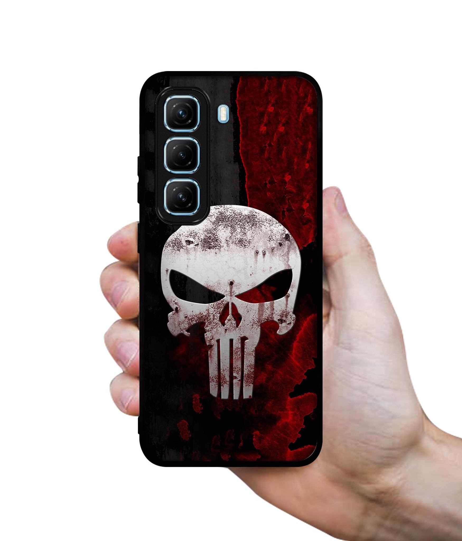 Punisher Skull Designer 2D Printed Back Case Cover for Infinix Hot 50 5G