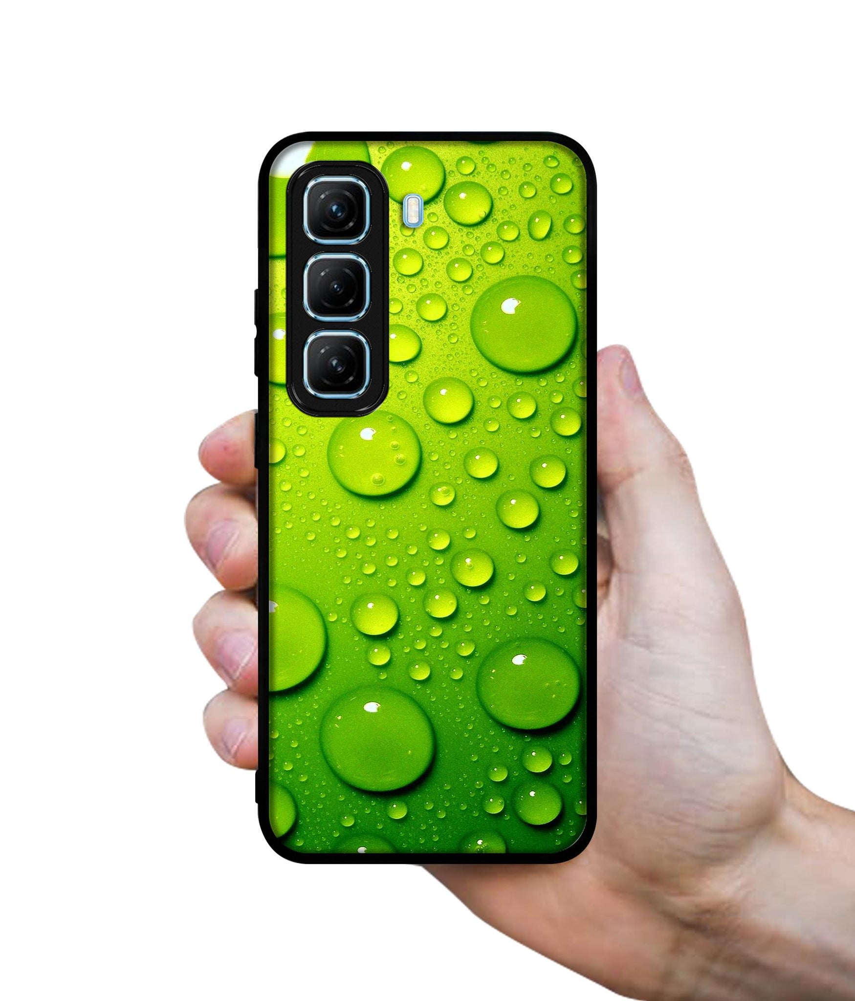 Green Bubbles Designer 2D Printed Back Case Cover for Infinix Hot 50 5G