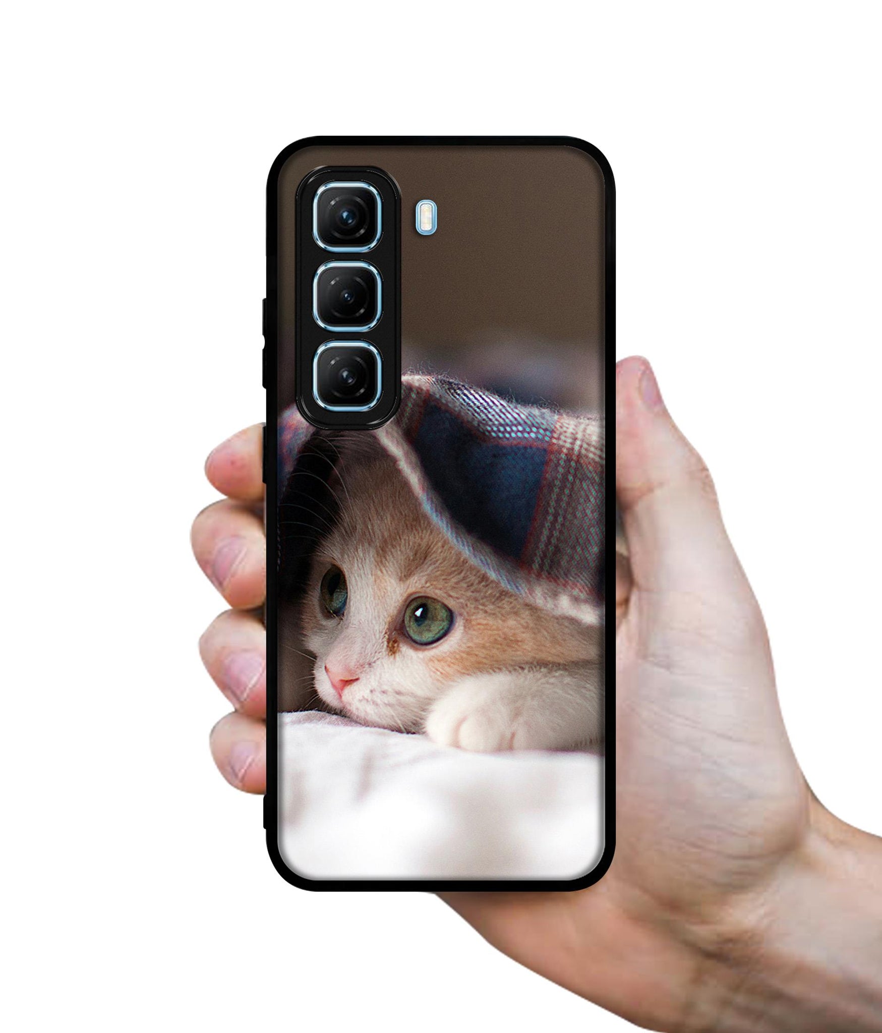 Sleepy Kitten Designer 2D Printed Back Case Cover for Infinix Hot 50 5G
