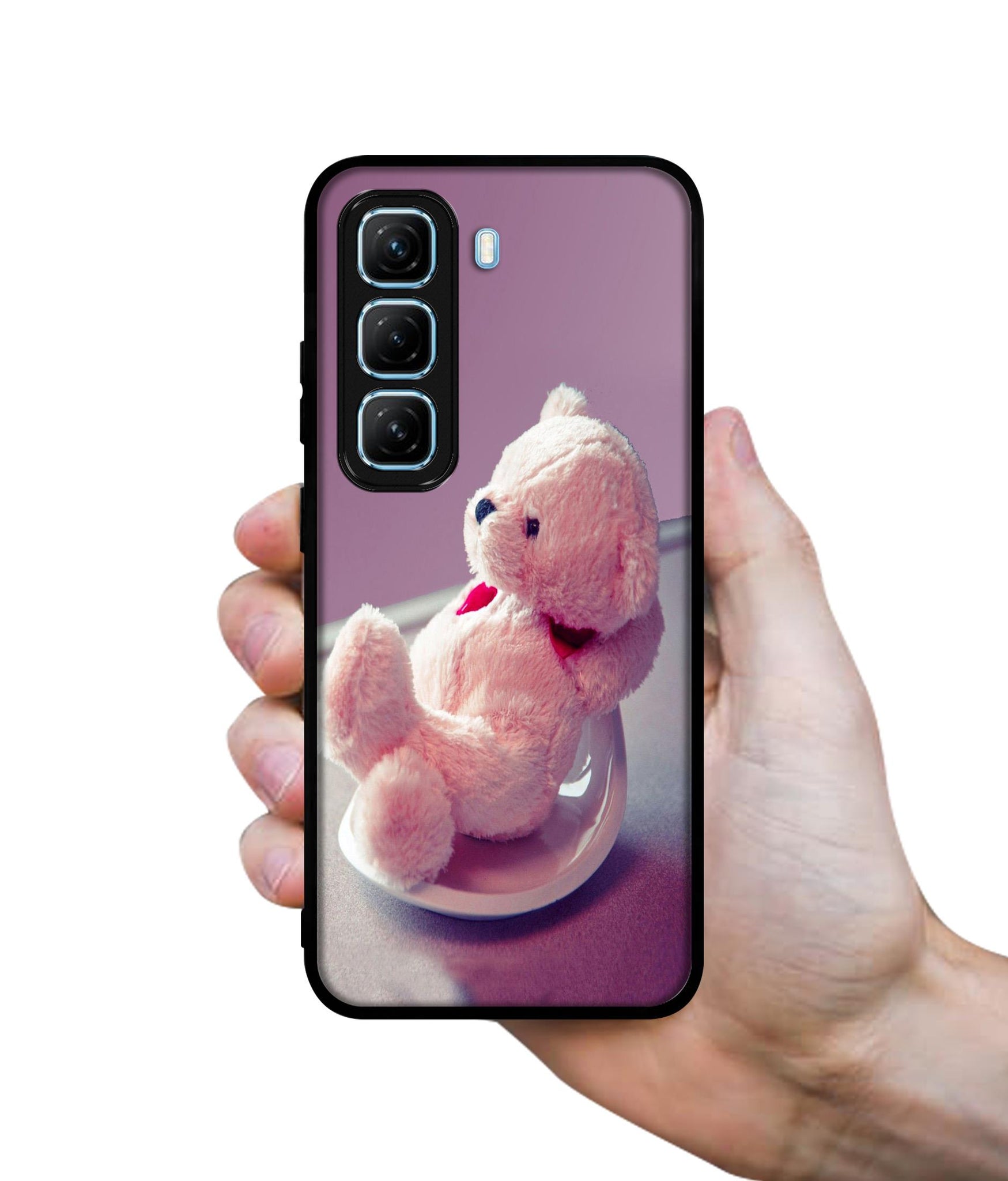 Cute Teddy Bear Designer 2D Printed Back Case Cover for Infinix Hot 50 5G