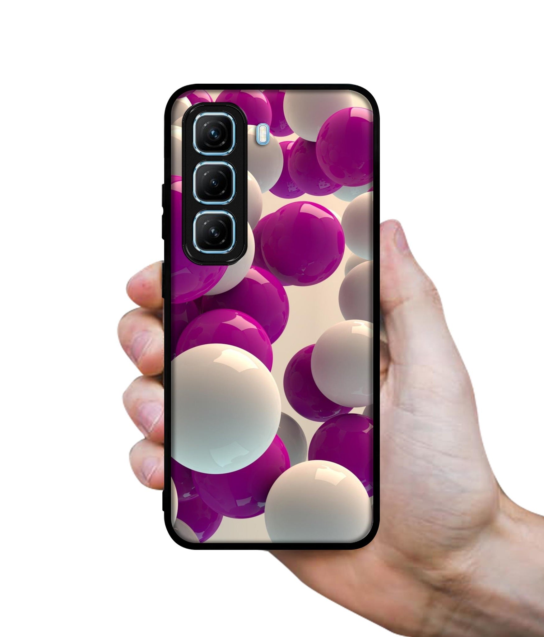 3D Balloons Designer 2D Printed Back Case Cover for Infinix Hot 50 5G