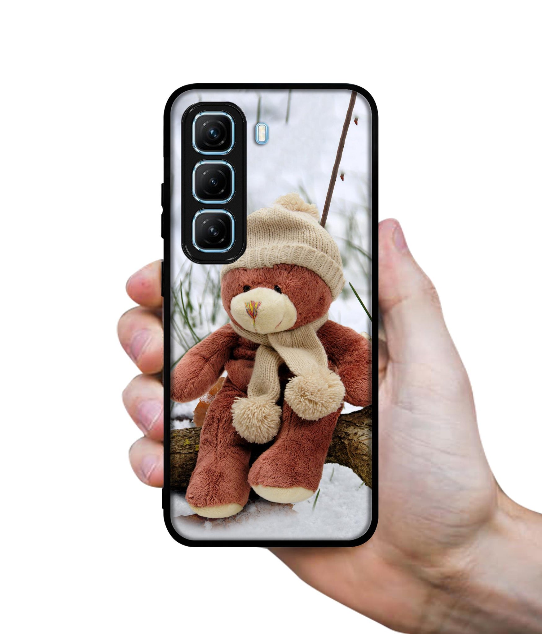 Woolen Bear Designer 2D Printed Back Case Cover for Infinix Hot 50 5G
