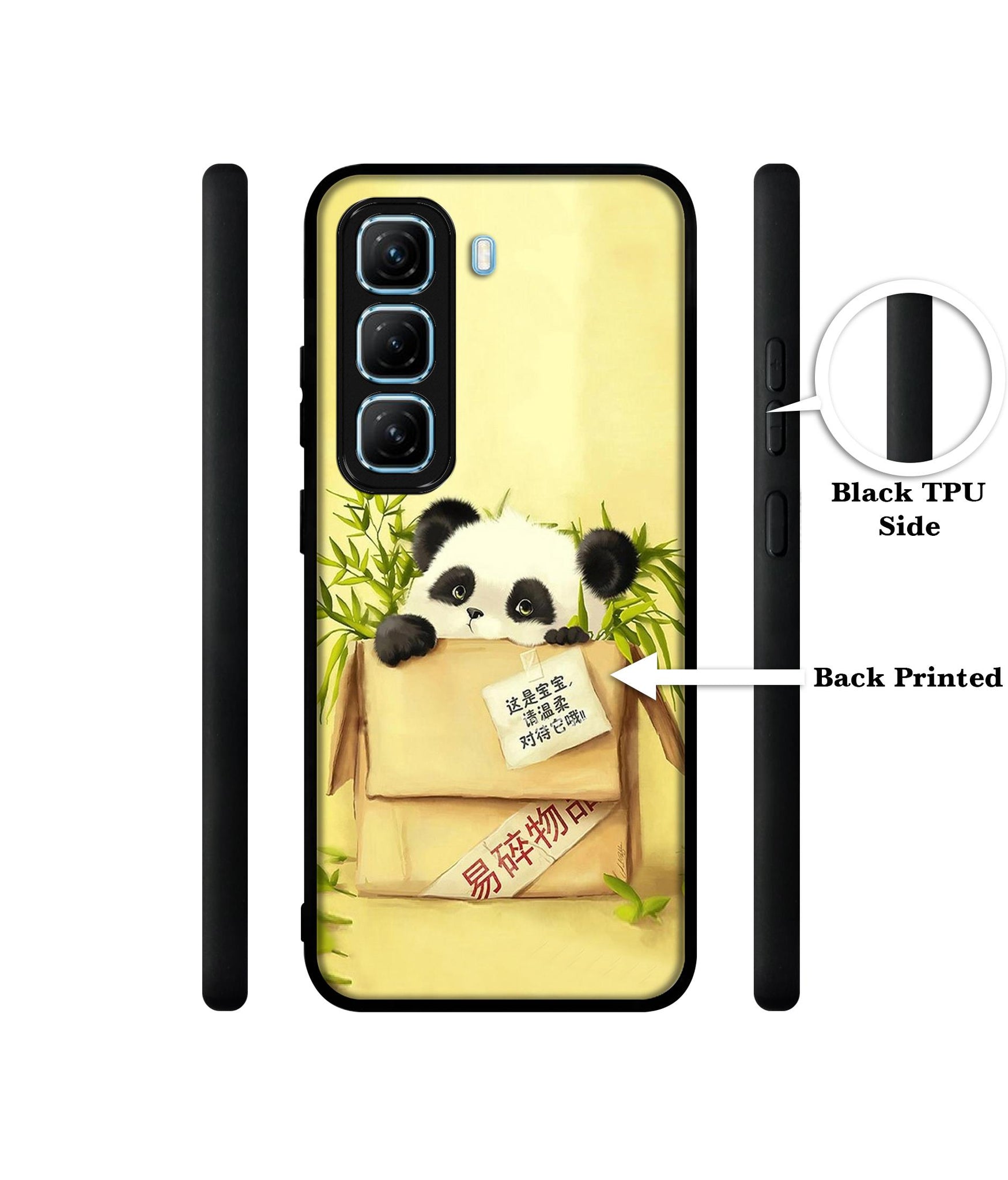 Panda In Box Designer 2D Printed Back Case Cover for Infinix Hot 50 5G