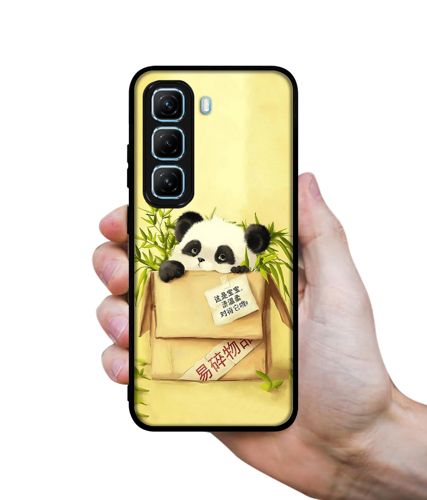 Panda In Box Designer 2D Printed Back Case Cover for Infinix Hot 50 5G