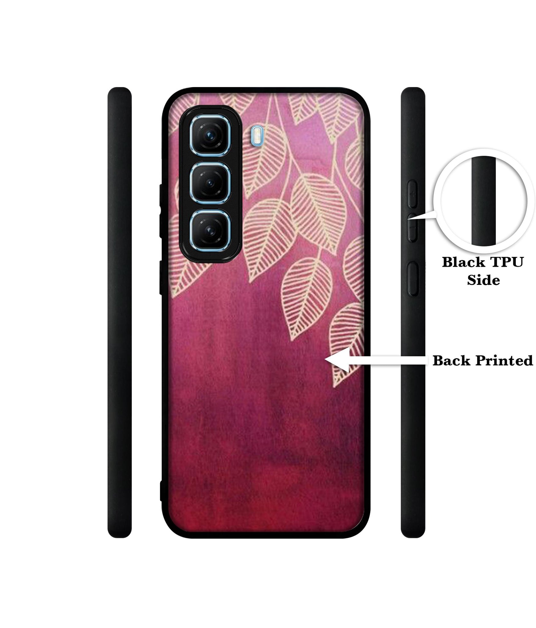 Leaf Pattern Designer 2D Printed Back Case Cover for Infinix Hot 50 5G