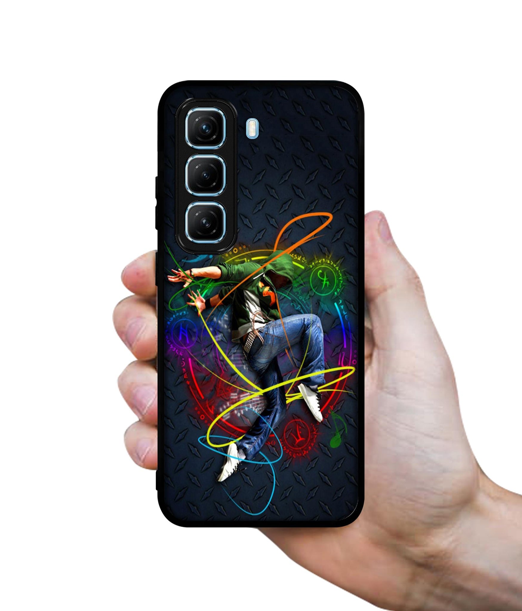 Boy With Music Designer 2D Printed Back Case Cover for Infinix Hot 50 5G