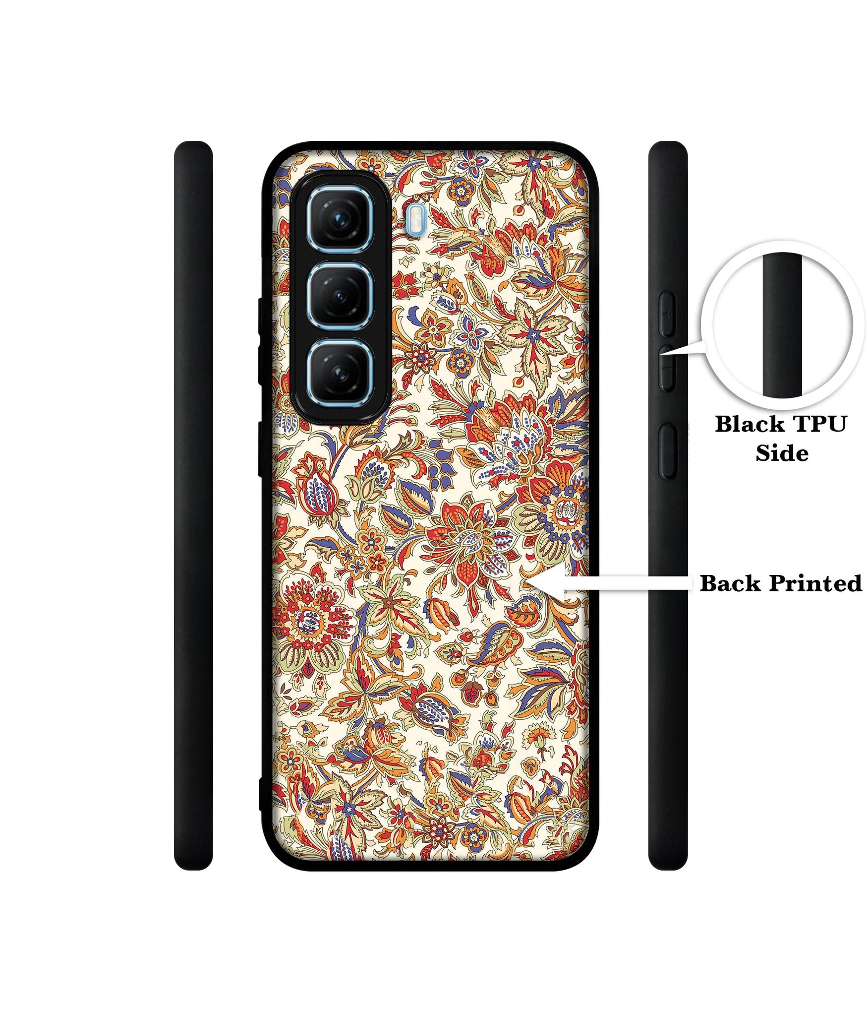 Floral Designer 2D Printed Back Case Cover for Infinix Hot 50 5G