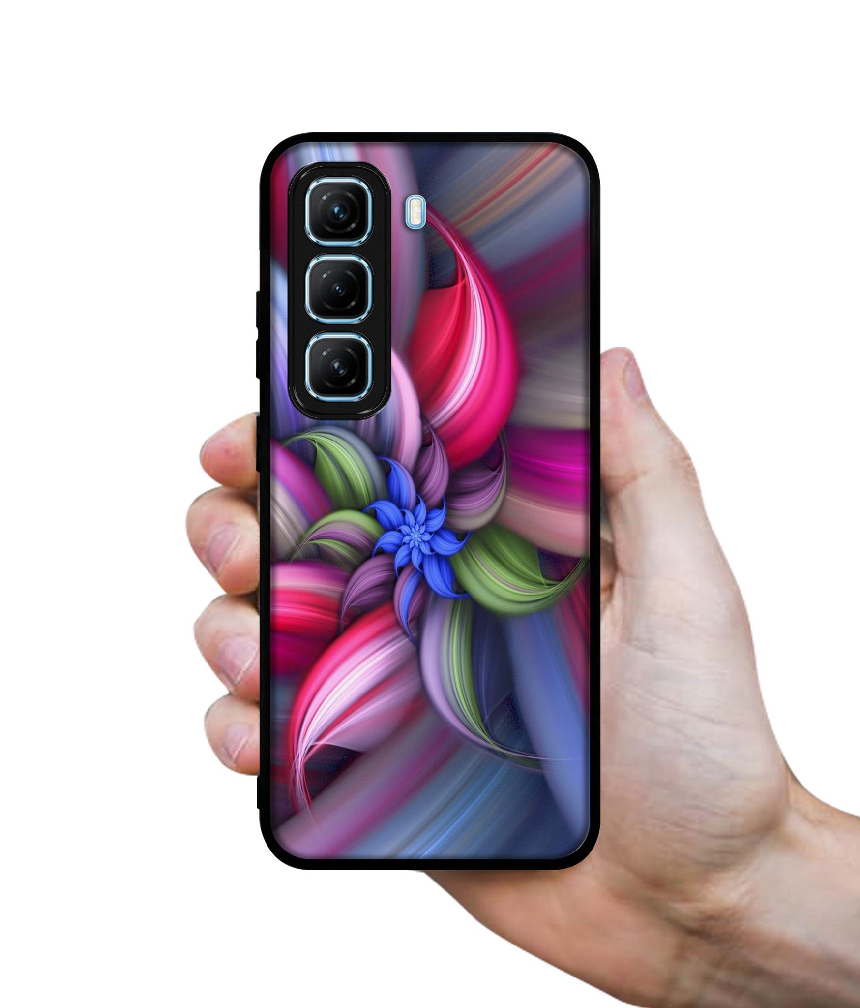 Colorful Flower Designer 2D Printed Back Case Cover for Infinix Hot 50 5G