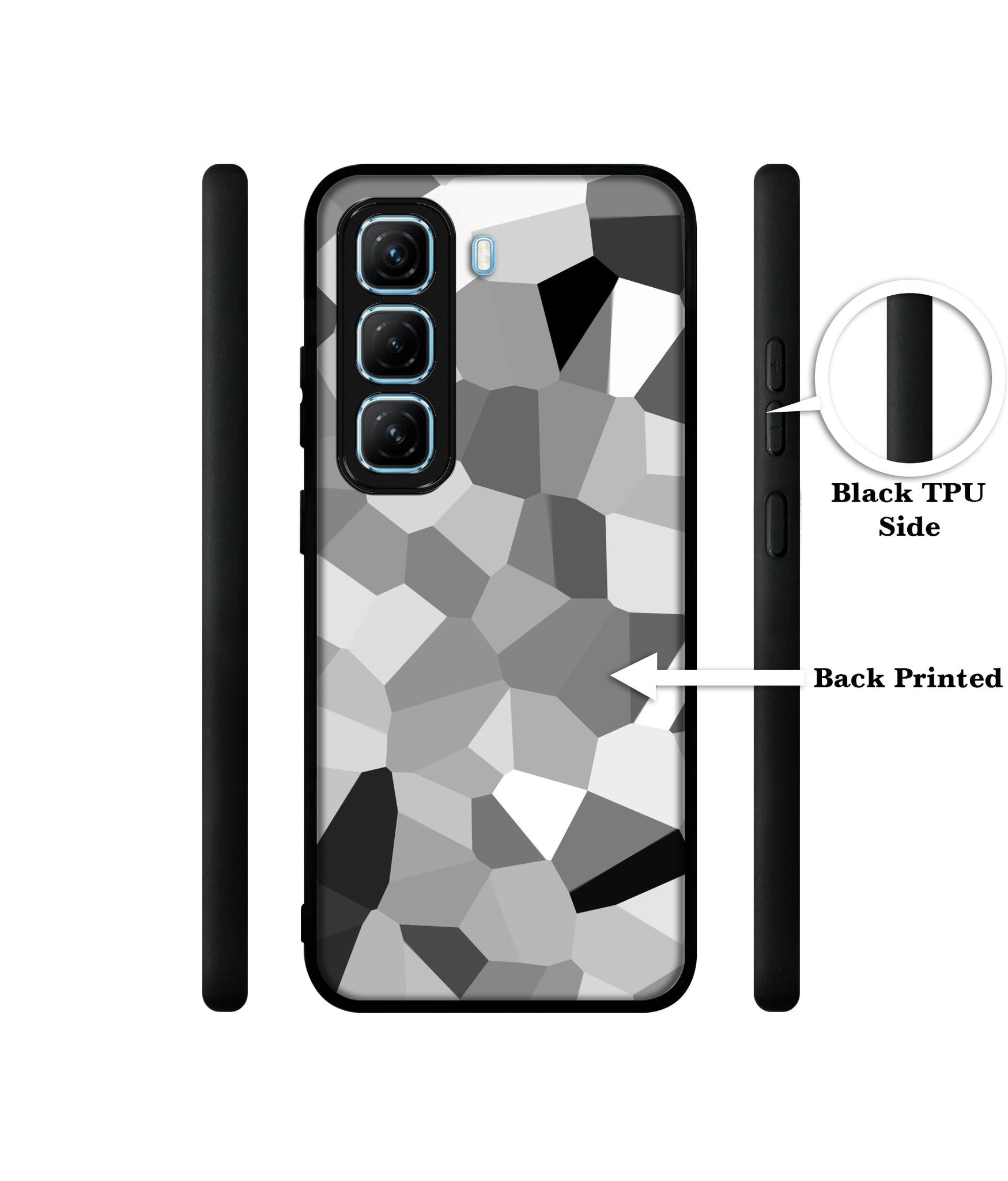 Black & White Mathematical Shape Designer 2D Printed Back Case Cover for Infinix Hot 50 5G