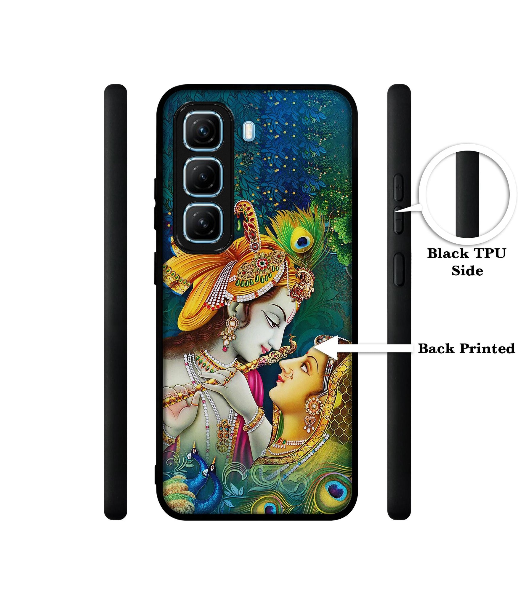 Radha Kishan Love Designer 2D Printed Back Case Cover for Infinix Hot 50 5G