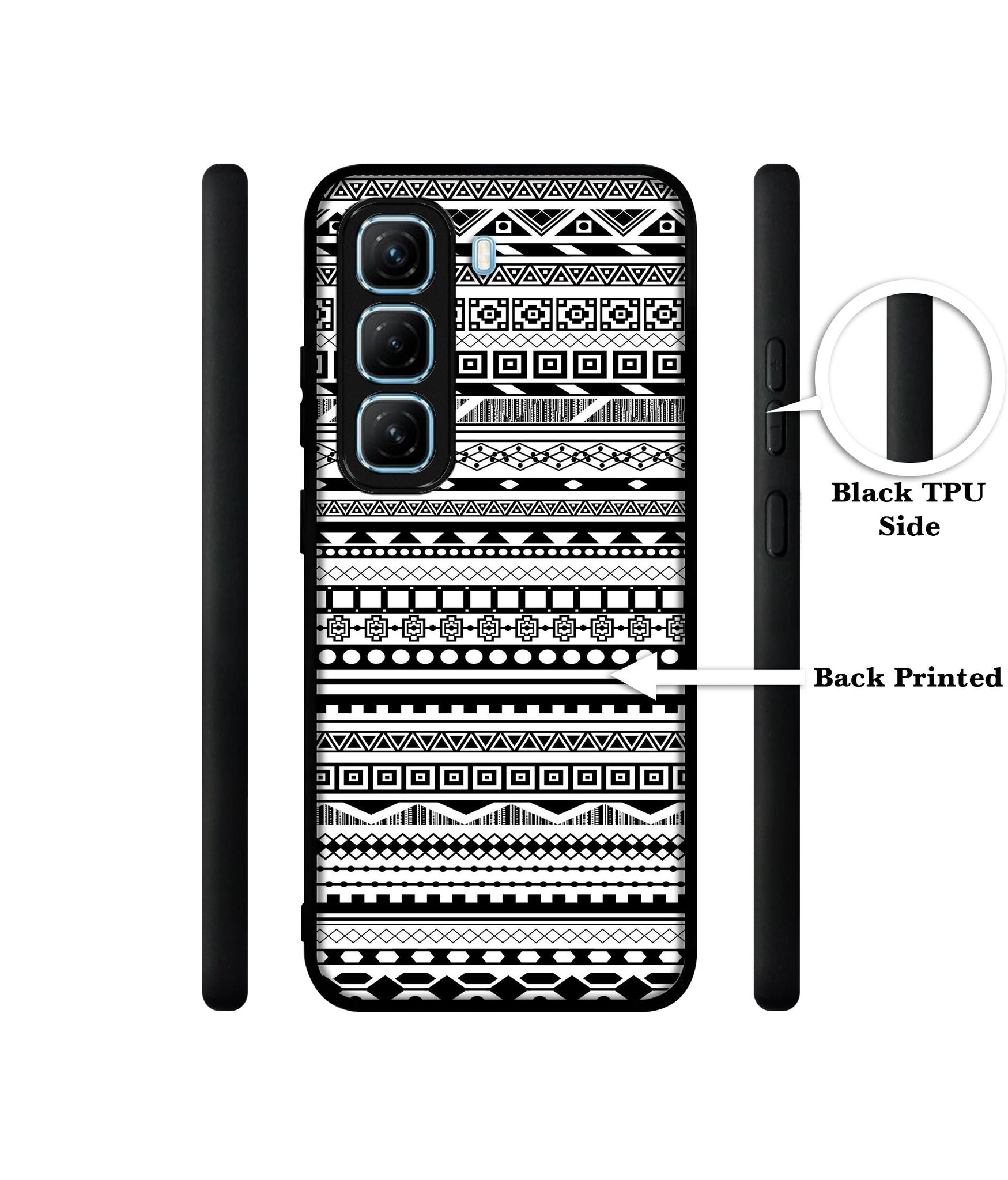 Black & White Patterns Designer 2D Printed Back Case Cover for Infinix Hot 50 5G